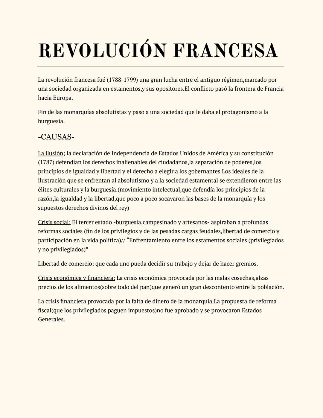 # REVOLUCIÓN FRANCESA

La revolución francesa fué (1788-1799) una gran lucha entre el antiguo régimen, marcado por
una sociedad organizada e