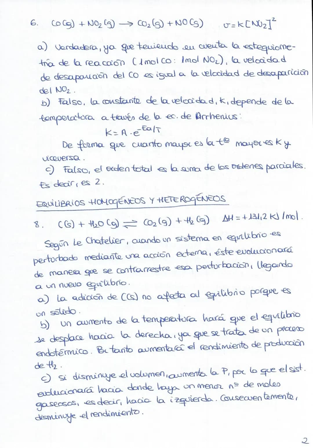 SESIÓN 5, CINÉTICA QUÍMICA
2.
A+B → C
orden 1 para cada reactivo
a) La eculación de velocidad viene dado por la siguiente
expresión:
v=K[A]ª