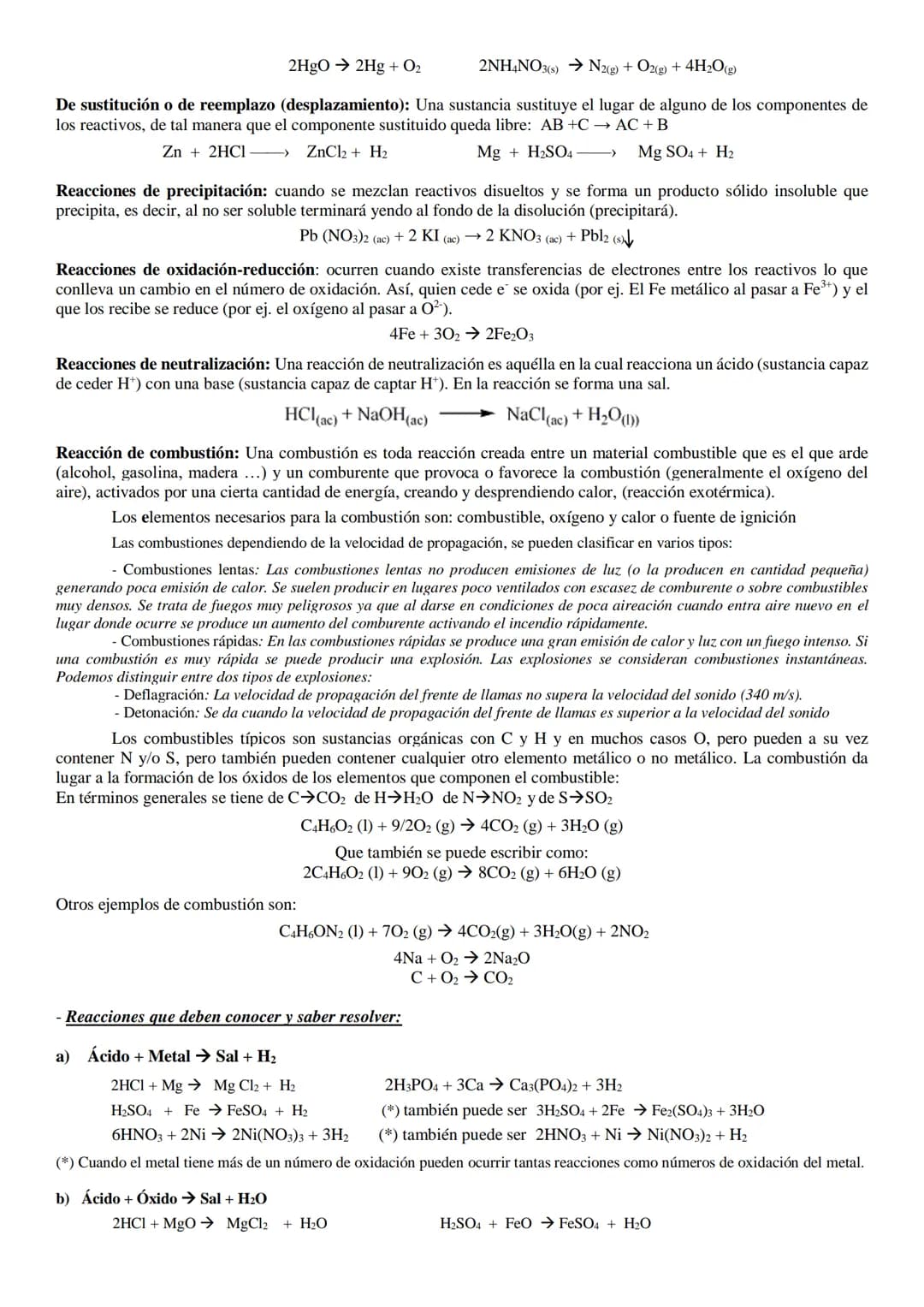 LAS REACCIONES QUÍMICAS
CAMBIOS EN LAS SUSTANCIAS
La materia puede sufrir dos tipos de transformaciones (también llamados cambios o fenómeno
