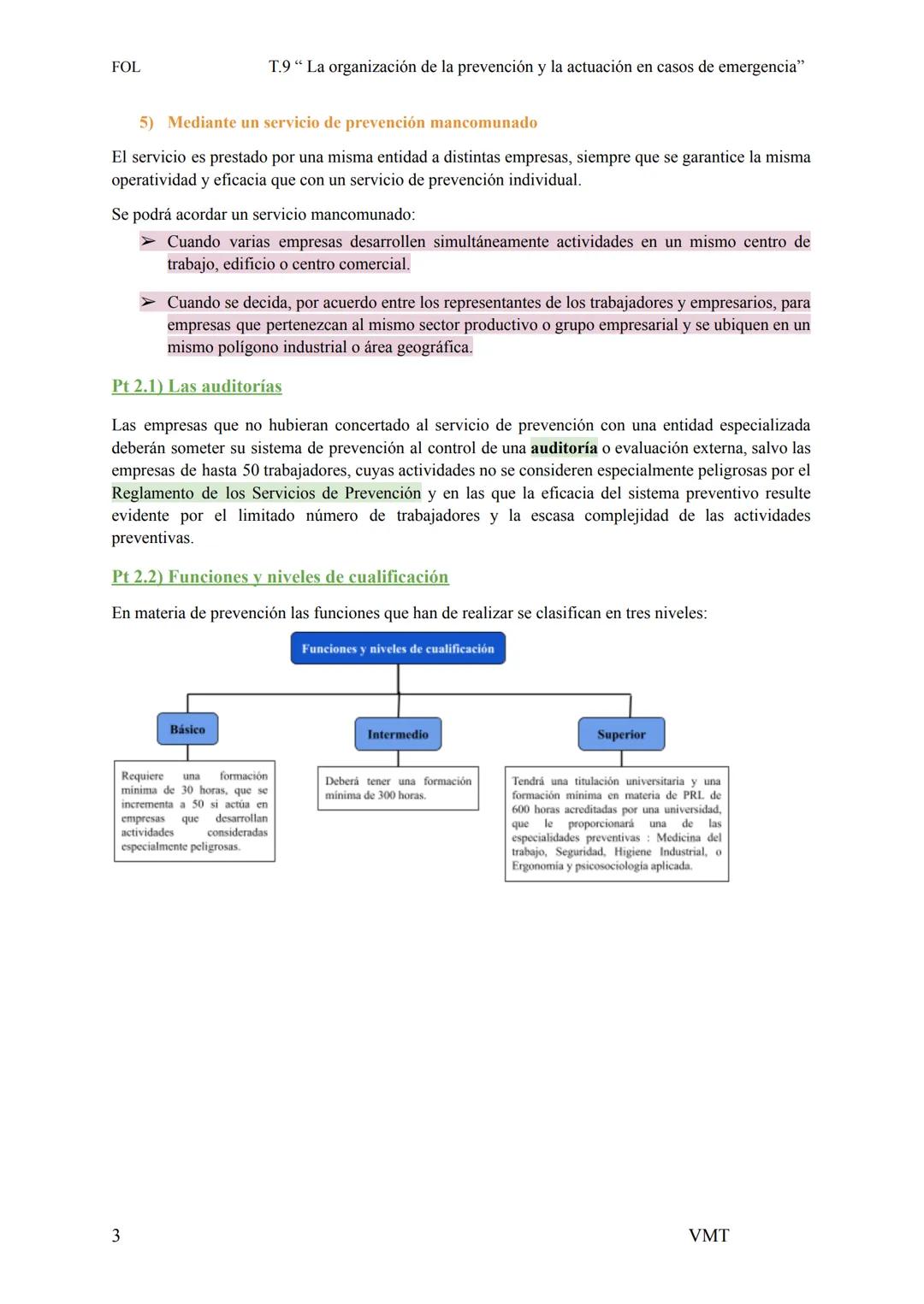 FOL
T.9" La organización de la prevención y la actuación en casos de emergencia"
Pt.1) La gestión de la prevención
La Ley de Prevención de R