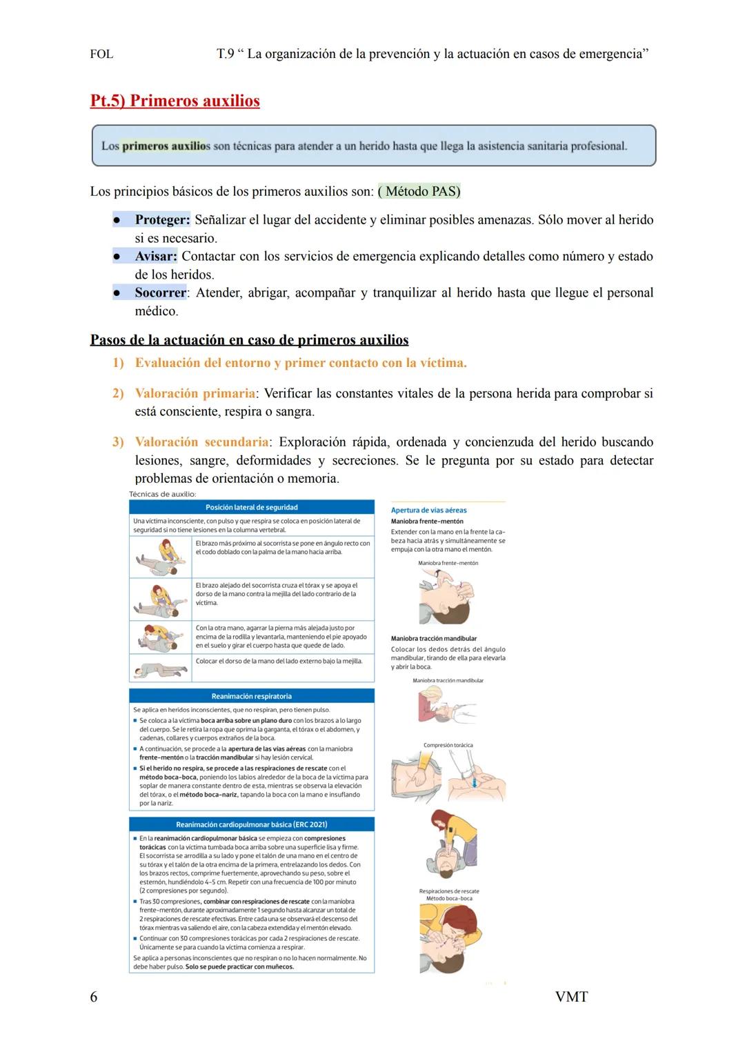 FOL
T.9" La organización de la prevención y la actuación en casos de emergencia"
Pt.1) La gestión de la prevención
La Ley de Prevención de R
