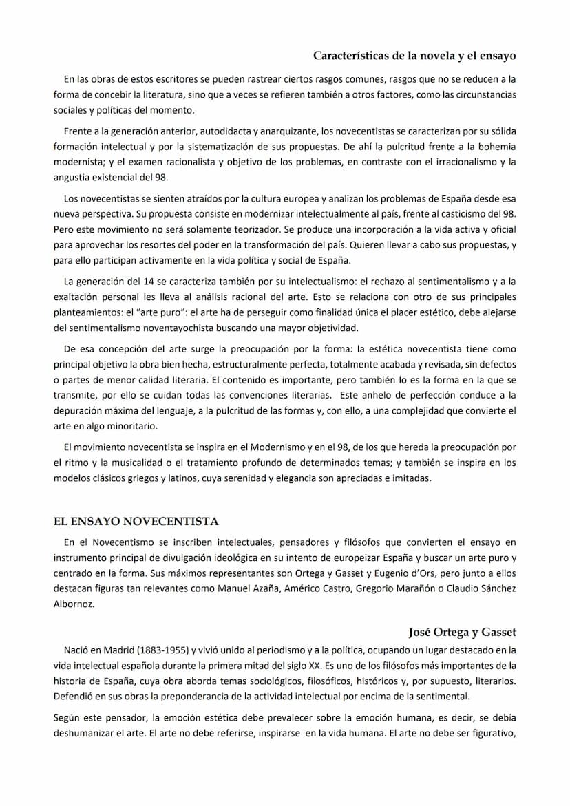 6
Novecentismo o Generación del 14.
Características de la novela y el ensayo.
Juan Ramon Jiménez.
INTRODUCCIÓN
Cambio de siglo: Colapso y Re