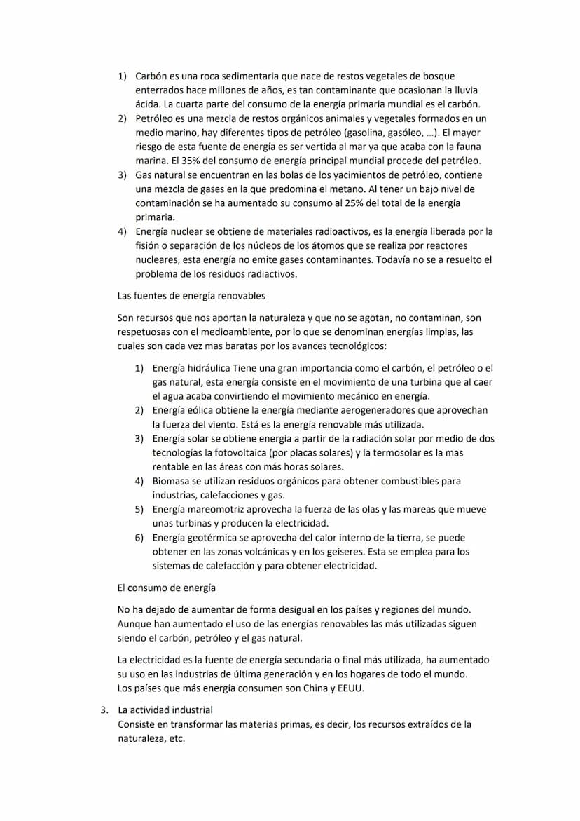 Resumen T 6: Los paisajes mineros e industriales
1. Los paisajes mineros: Son los generados por la minería, que transforma un entorno al
ins
