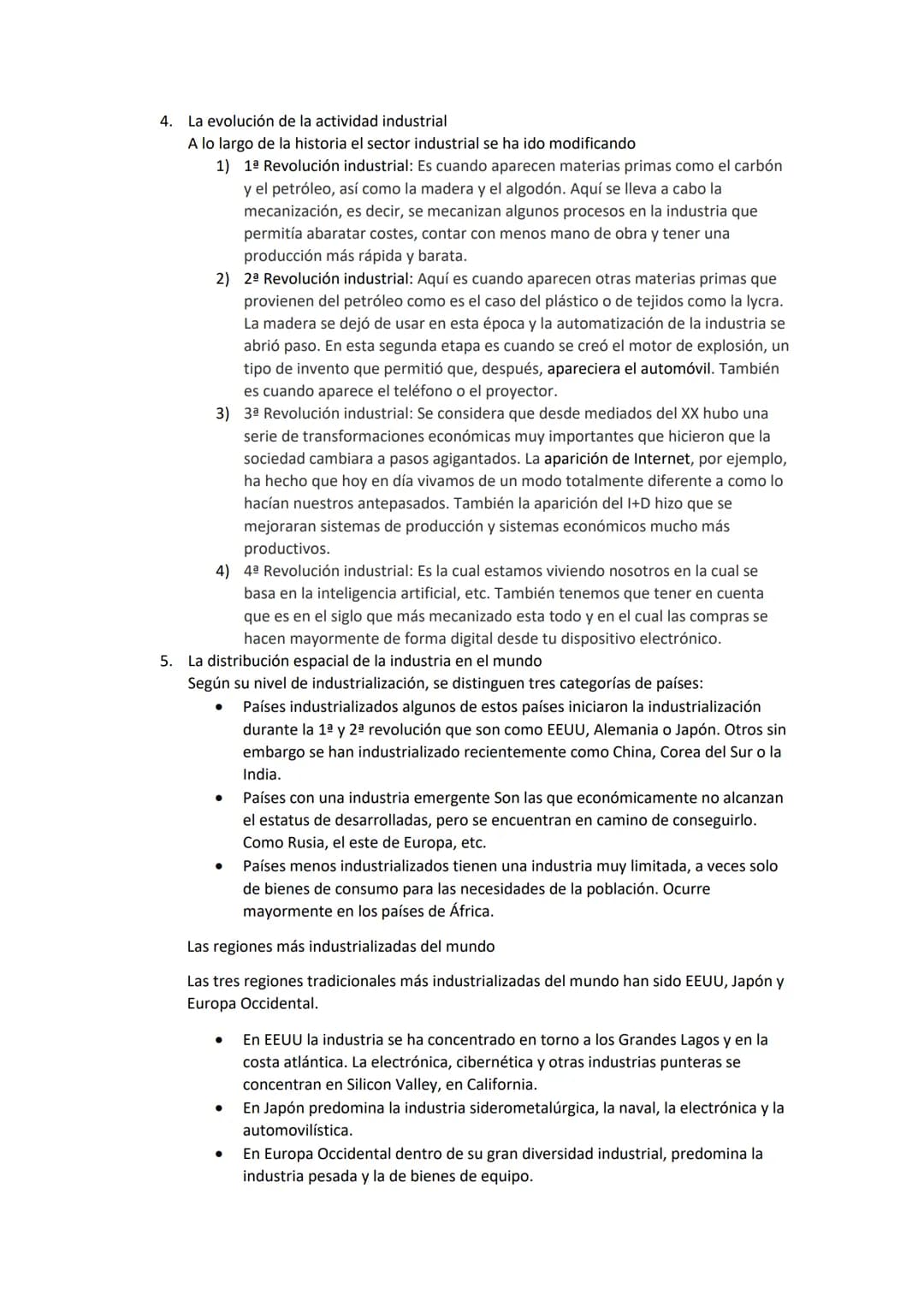 Resumen T 6: Los paisajes mineros e industriales
1. Los paisajes mineros: Son los generados por la minería, que transforma un entorno al
ins