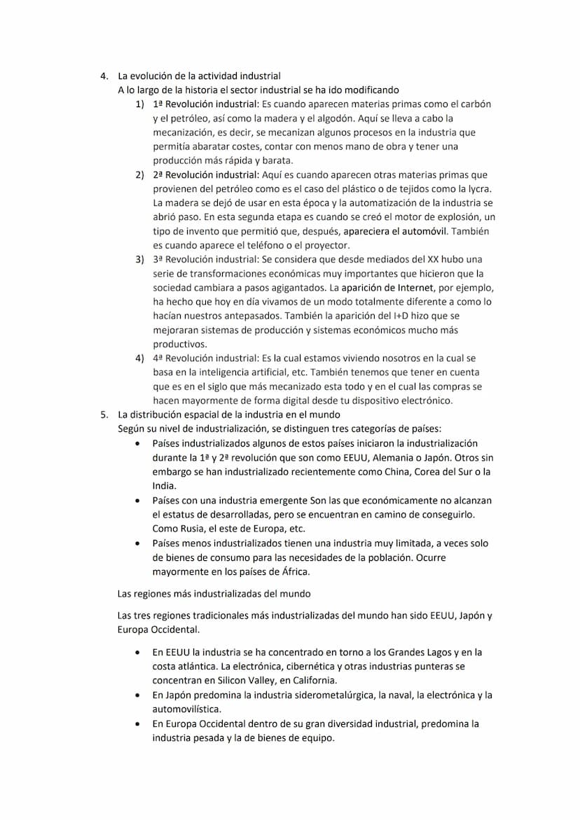 Resumen T 6: Los paisajes mineros e industriales
1. Los paisajes mineros: Son los generados por la minería, que transforma un entorno al
ins