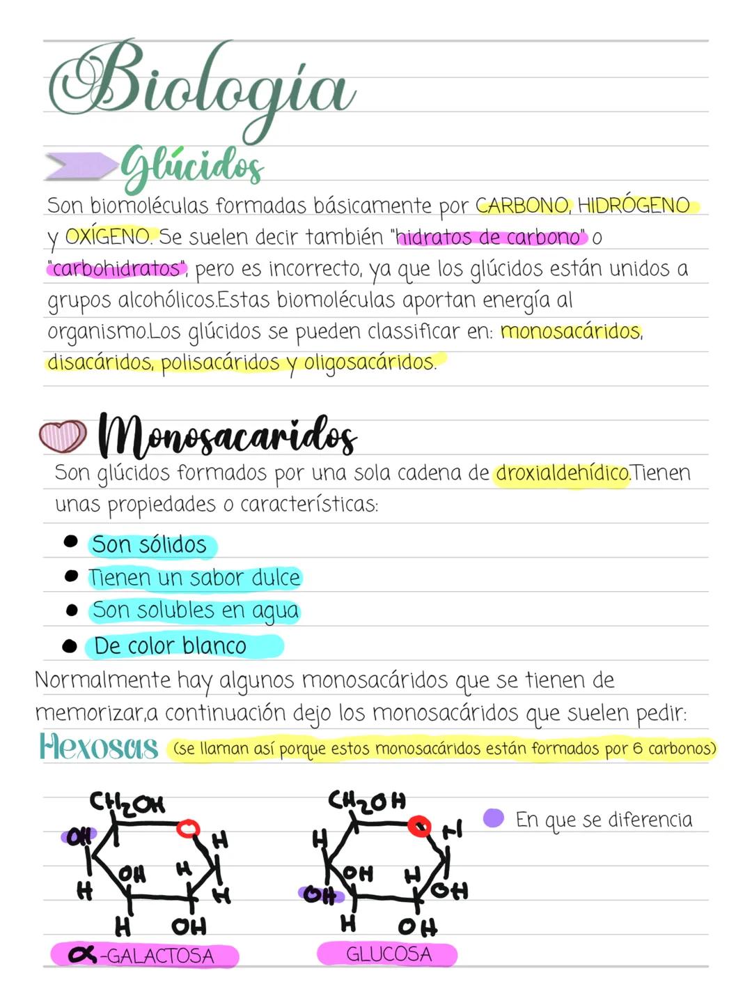 In a world you know
nothing, there will be surprises if
you go on Biologia
Glúcidos
=
Son biomoléculas formadas básicamente por CARBONO, HID