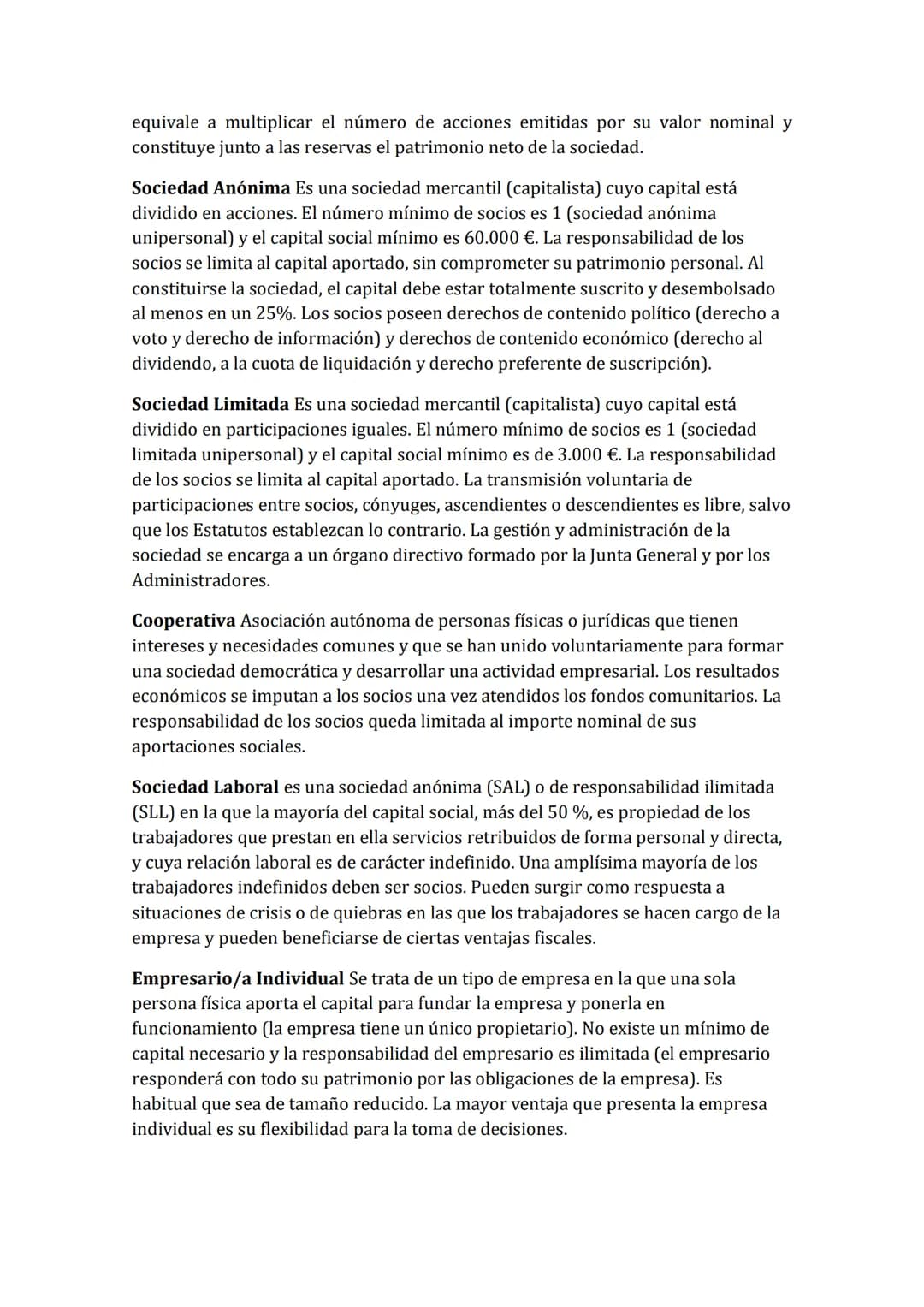
<h2 id="tema1laempresa">TEMA 1: LA EMPRESA</h2>
<h3 id="conceptosdelaevau">Conceptos de la EVAU</h3>
<p><strong>Empresa:</strong> Es la uni