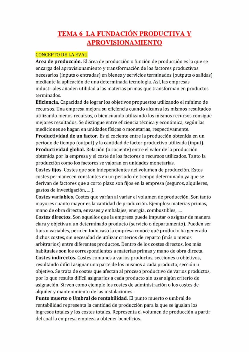 
<h2 id="tema1laempresa">TEMA 1: LA EMPRESA</h2>
<h3 id="conceptosdelaevau">Conceptos de la EVAU</h3>
<p><strong>Empresa:</strong> Es la uni