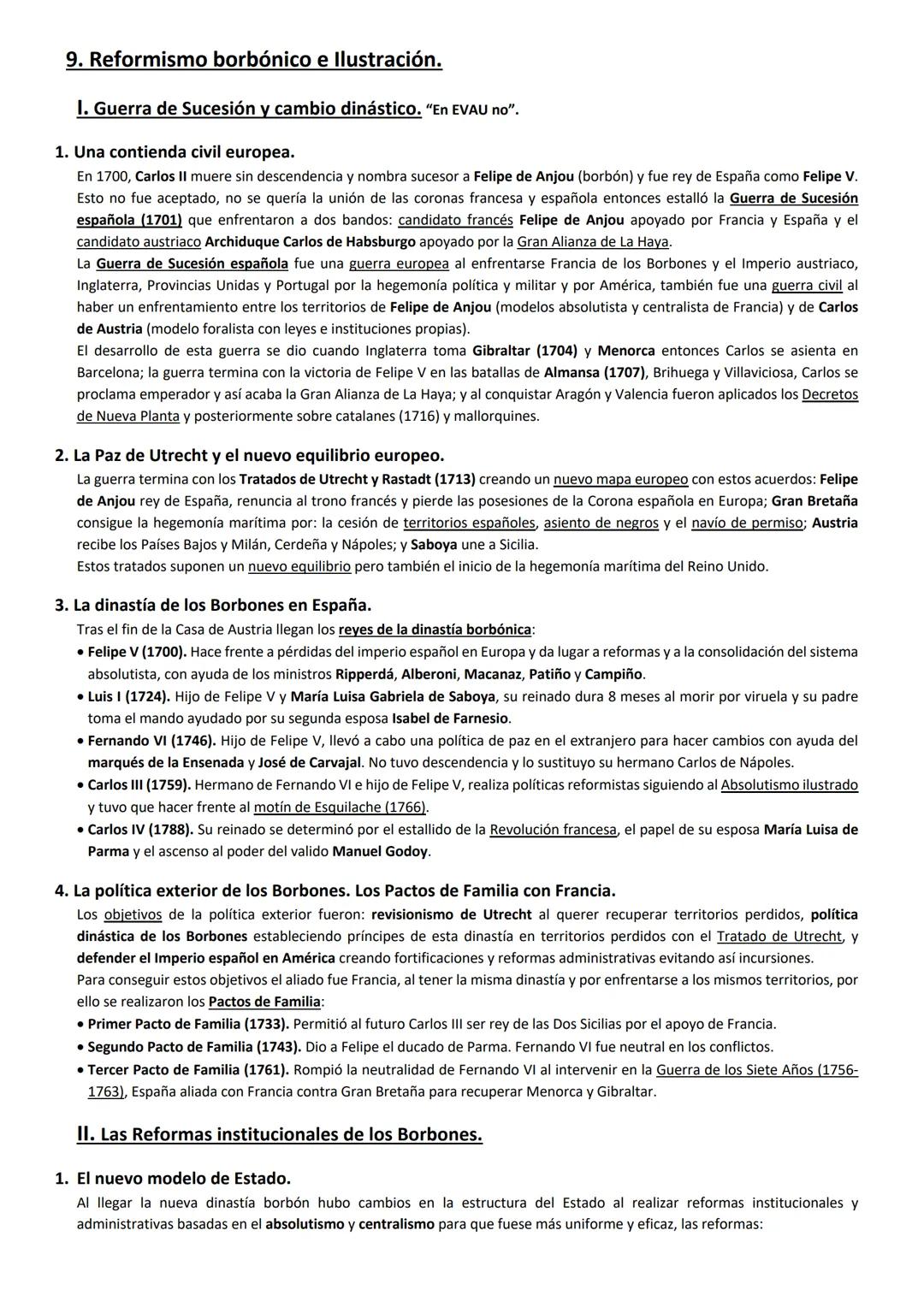 # 9. Reformismo borbónico e Ilustración.

I. Guerra de Sucesión y cambio dinástico. "En EVAU no".

1. Una contienda civil europea.

En 1700,