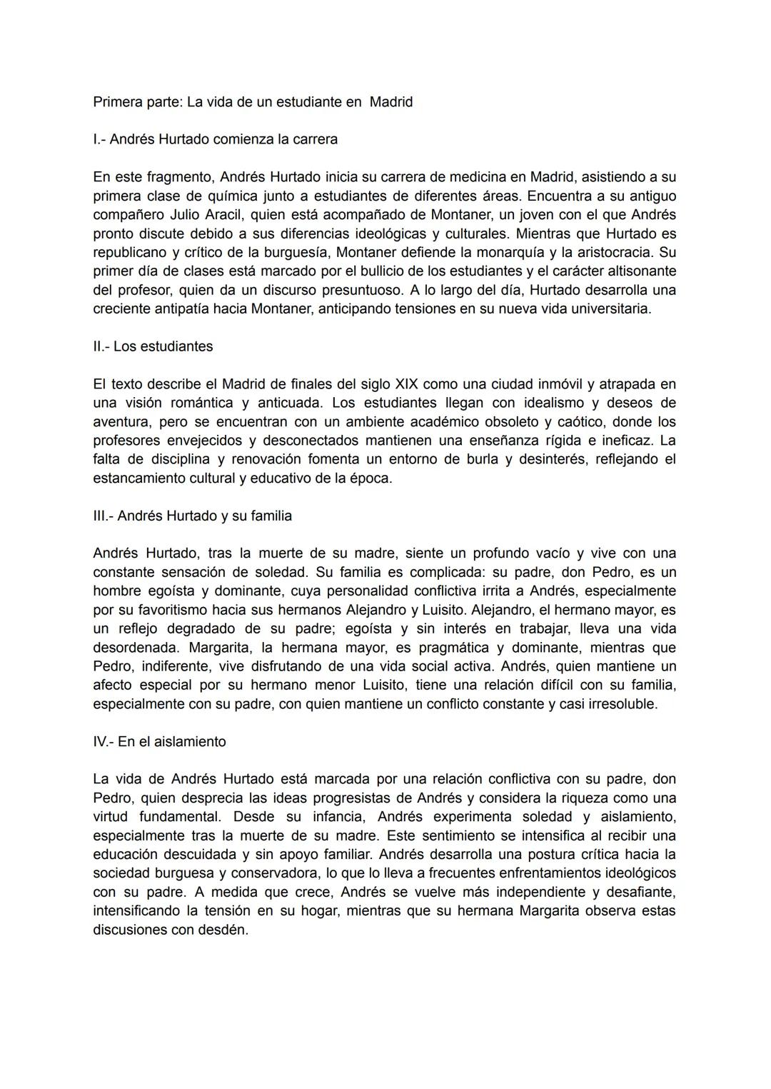 # Primera parte: La vida de un estudiante en Madrid

1.- Andrés Hurtado comienza la carrera

En este fragmento, Andrés Hurtado inicia su car