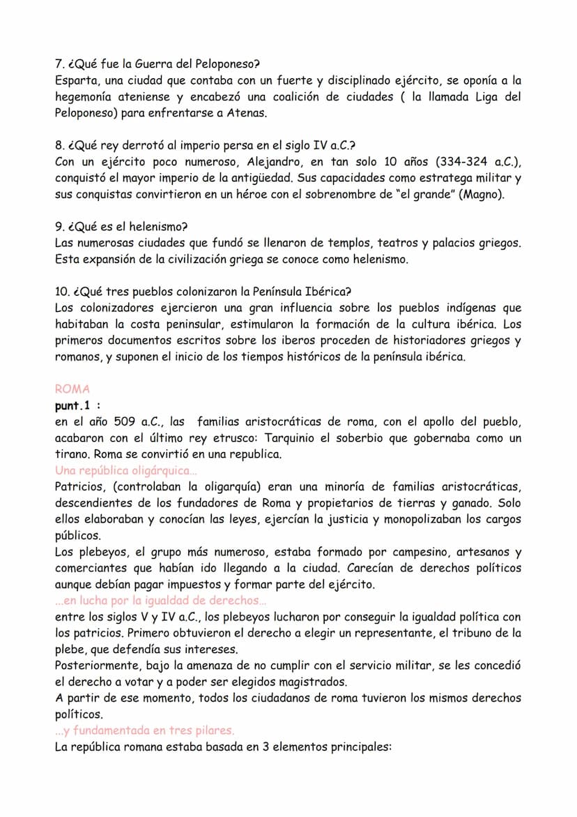 GRECIA
1. ¿Quién era Homero? ¿Qué obras escribió?
La lengua y la literatura ayudaron a la difusión de una misma cultura, que todos los
grieg