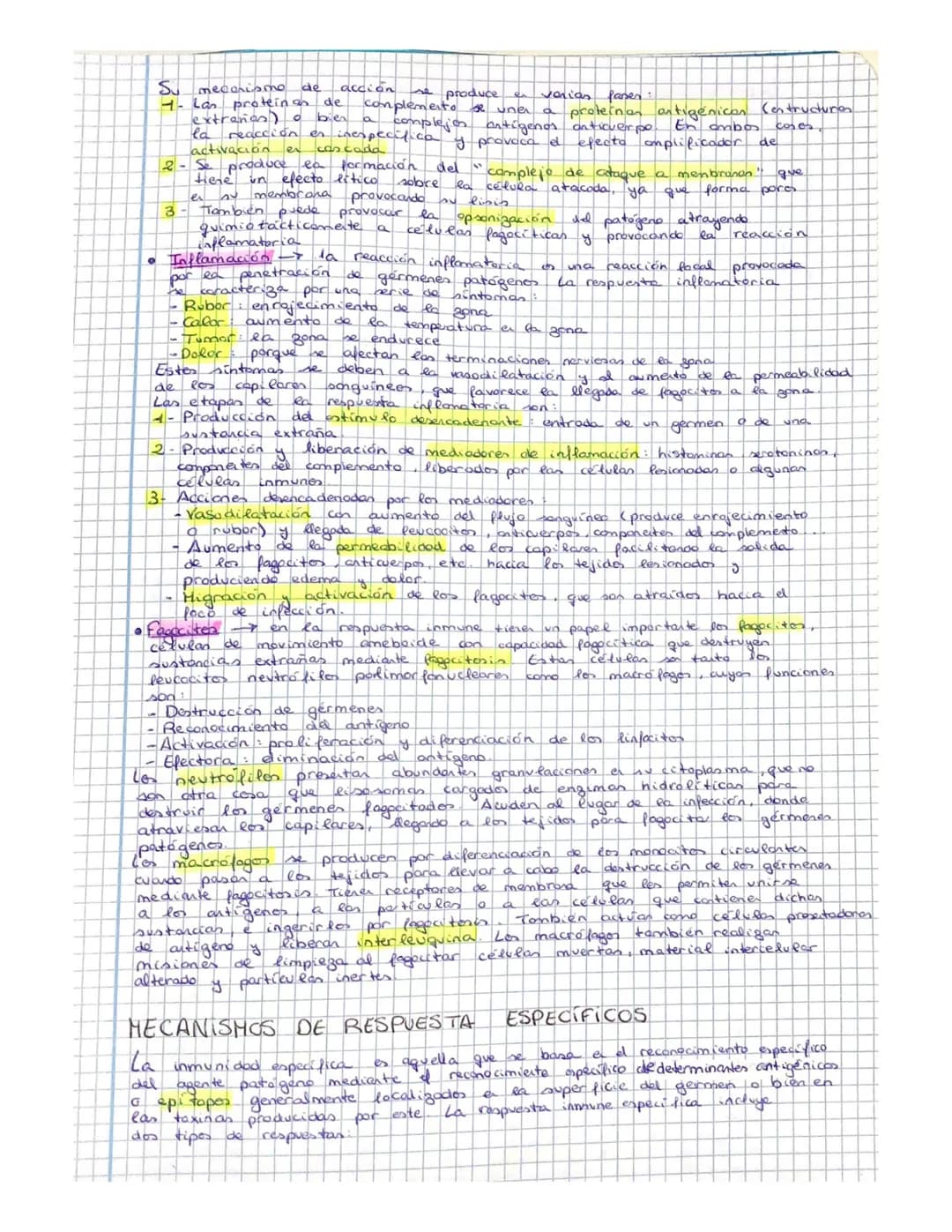 La
el
respuesta
inmune
sistema comune reconace los dementes extraños (antigenes) de
es el conjunto de percimenes medicute los cuales
organis