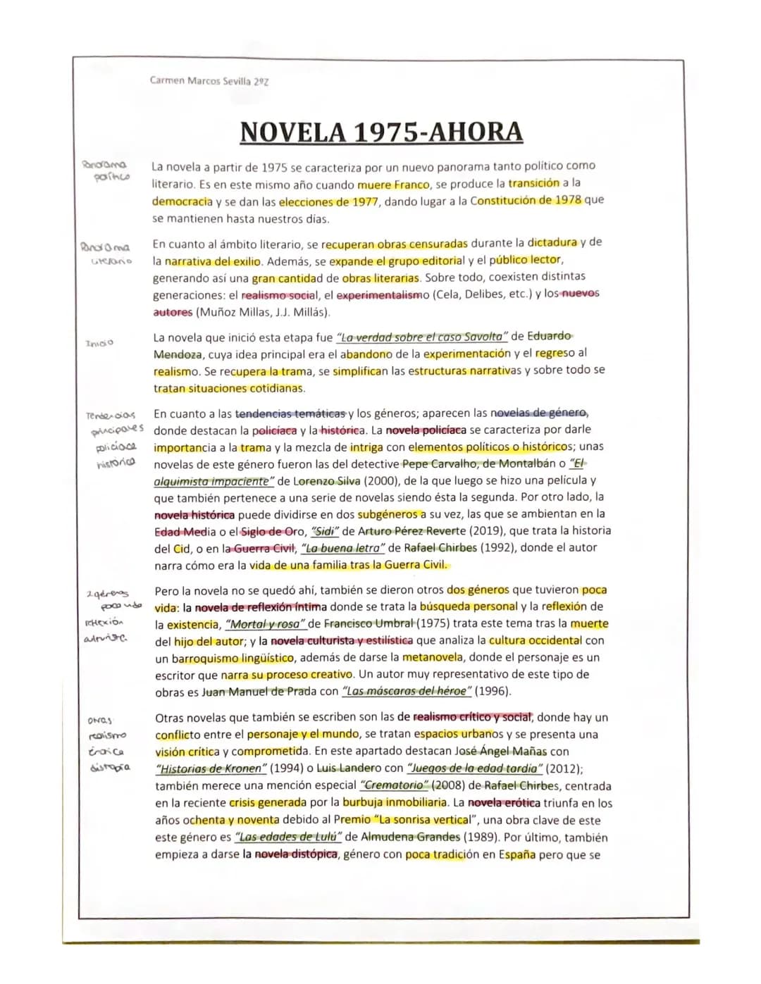 Panorama
partico
Panorama
utefano
Inicio
2 géreas
poco de
ICHlexión
alovita
Carmen Marcos Sevilla 29Z
onas
realismo
cratice
distopia
NOVELA 