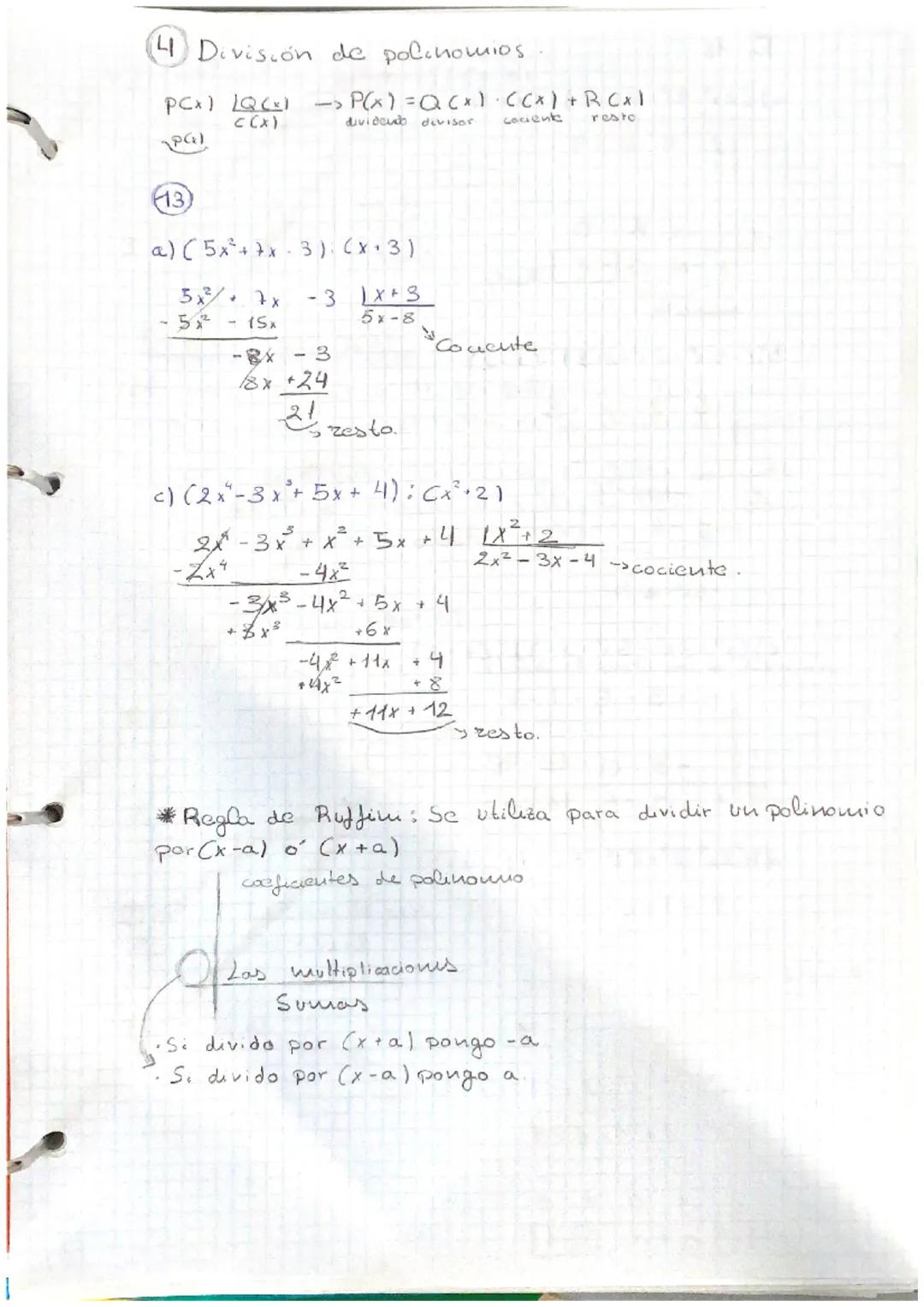 Tema 3. Polinomios
Potencia de un polinomio.
3 Igualdades notables
División de polinomios.
5 Teorema del resto
6 Raices de un polinomio.
Fac