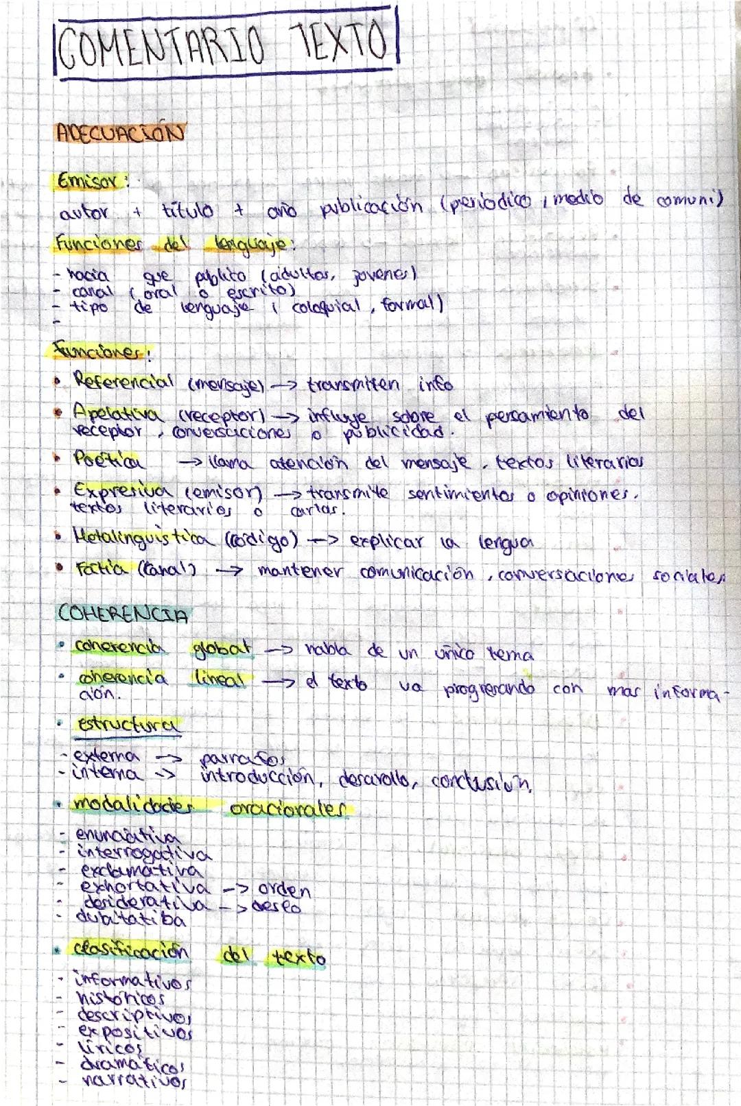 Comentario de texto lengua 