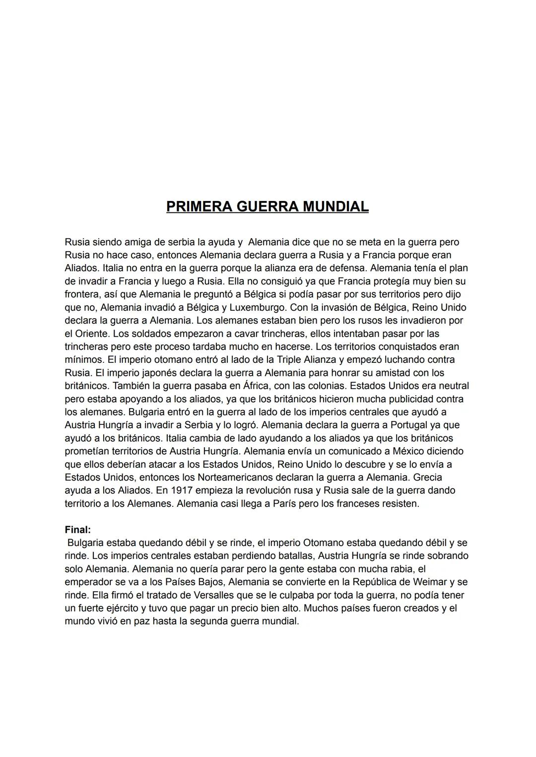 CONTEXTO
En 1914, los países europeos estaban teniendo varios avances tecnológicos.
Alianzas:
El nuevo imperio alemán estaba quedando bien f