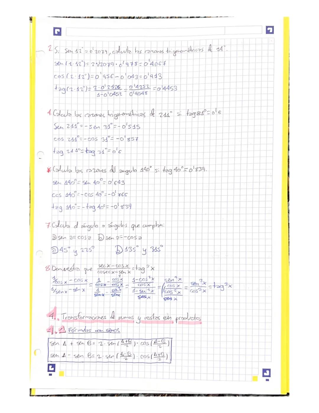 ♥
J.
Seno, coseno y tangente de la suma y
A
R
la
b
formulas brigonométricos
ecuaciones trigonométricas
BN
90d
of
t
2:0'58
1-0¹587
sen (oc+ B