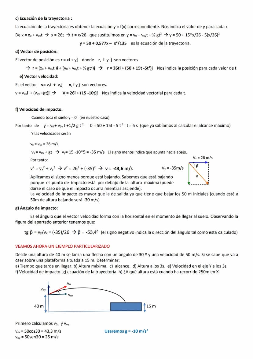 TIRO OBLÍCUO O PARABÓLICO
Tiene lugar cuando un objeto es lanzado con una velocidad vo que forma un ángulo a con la horizontal.
El movimient