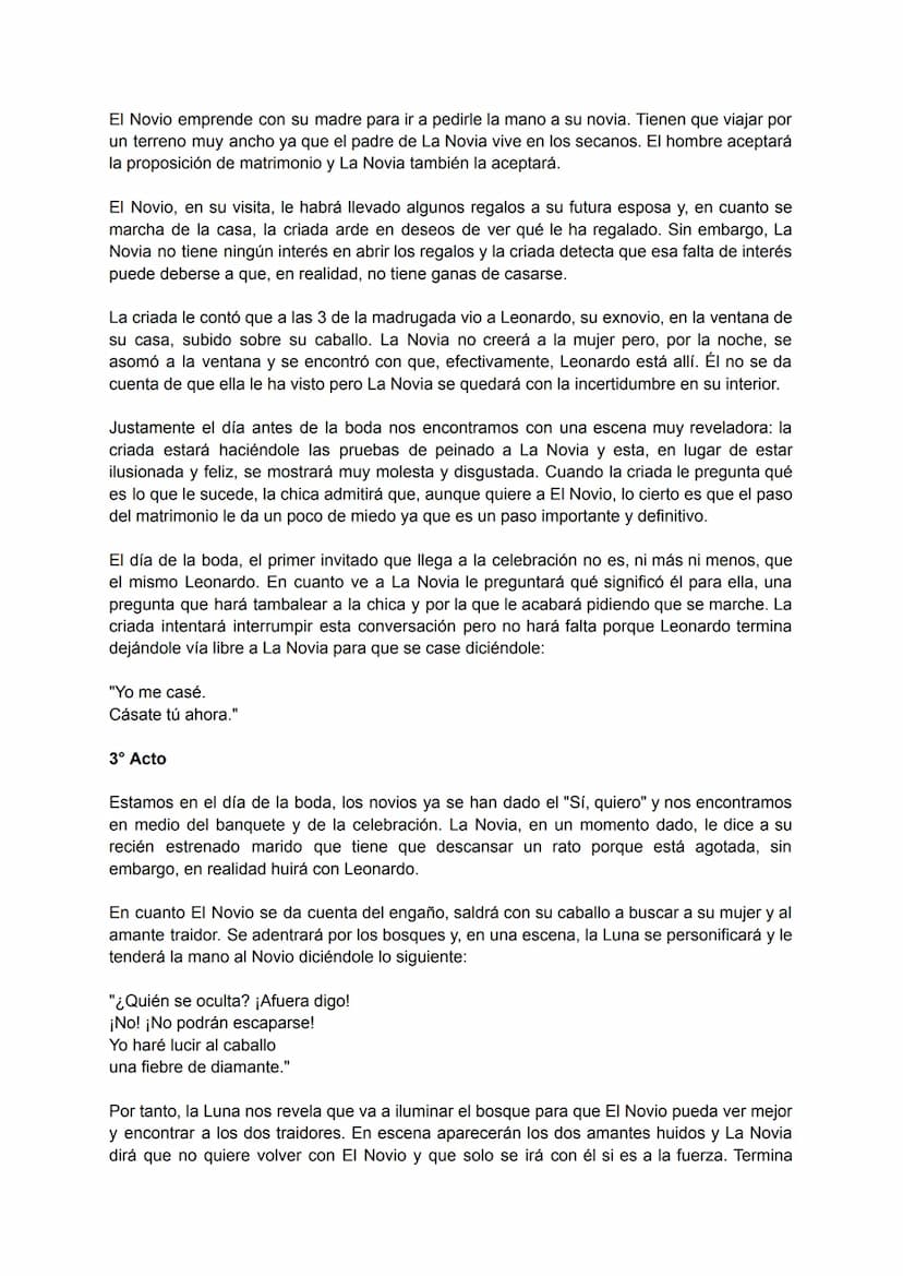 BODAS DE SANGRE
Una de las obras de teatro más conocidas de Federico García Lorca es "Bodas de sangre",
una tragedia que se publicó en el añ