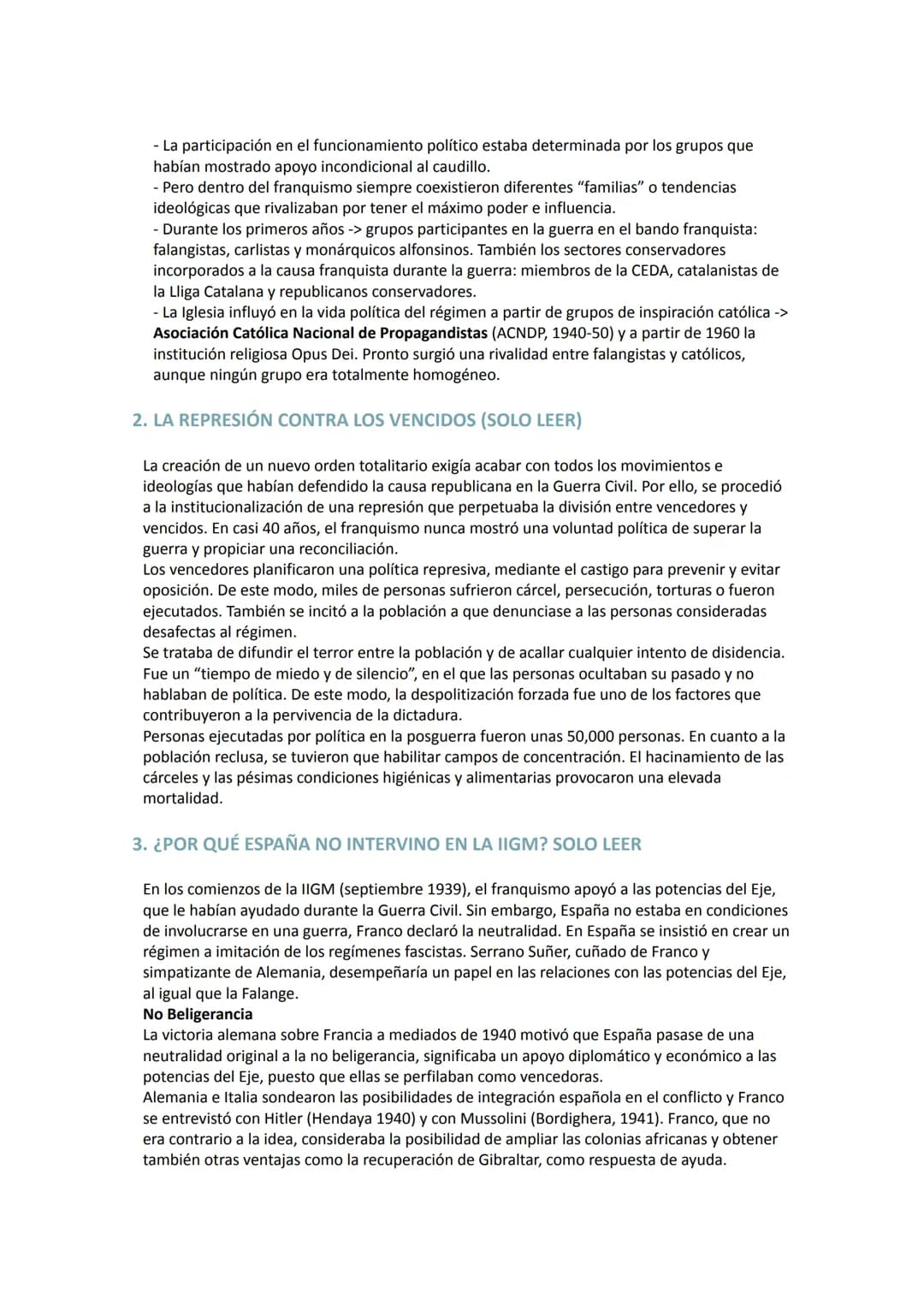 LA DICTADURA FRANQUISTA: LA POSGUERRA (1939-1959)
1. EL CARÁCTER DEL RÉGIMEN FRANQUISTA
1.1 UN RÉGIMEN DICTATORIAL
Pretendía ser un nuevo or