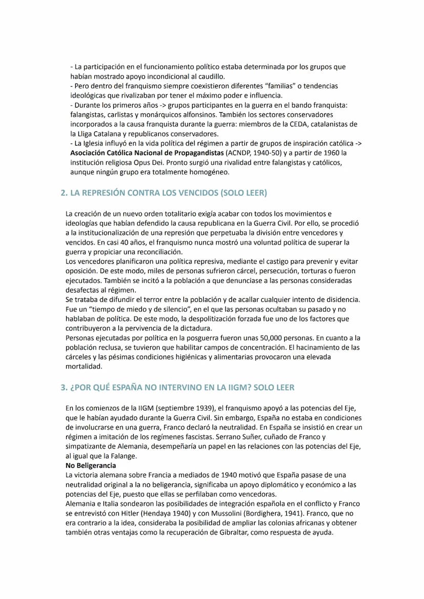 LA DICTADURA FRANQUISTA: LA POSGUERRA (1939-1959)
1. EL CARÁCTER DEL RÉGIMEN FRANQUISTA
1.1 UN RÉGIMEN DICTATORIAL
Pretendía ser un nuevo or
