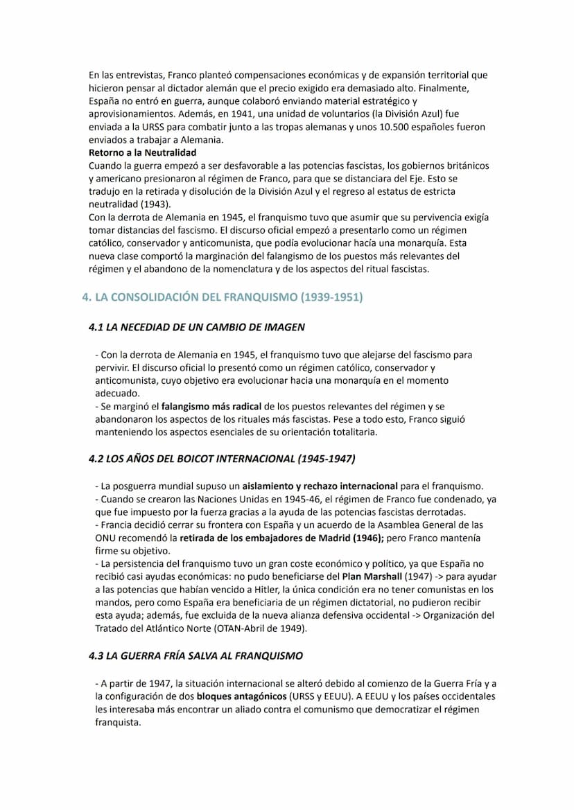 LA DICTADURA FRANQUISTA: LA POSGUERRA (1939-1959)
1. EL CARÁCTER DEL RÉGIMEN FRANQUISTA
1.1 UN RÉGIMEN DICTATORIAL
Pretendía ser un nuevo or
