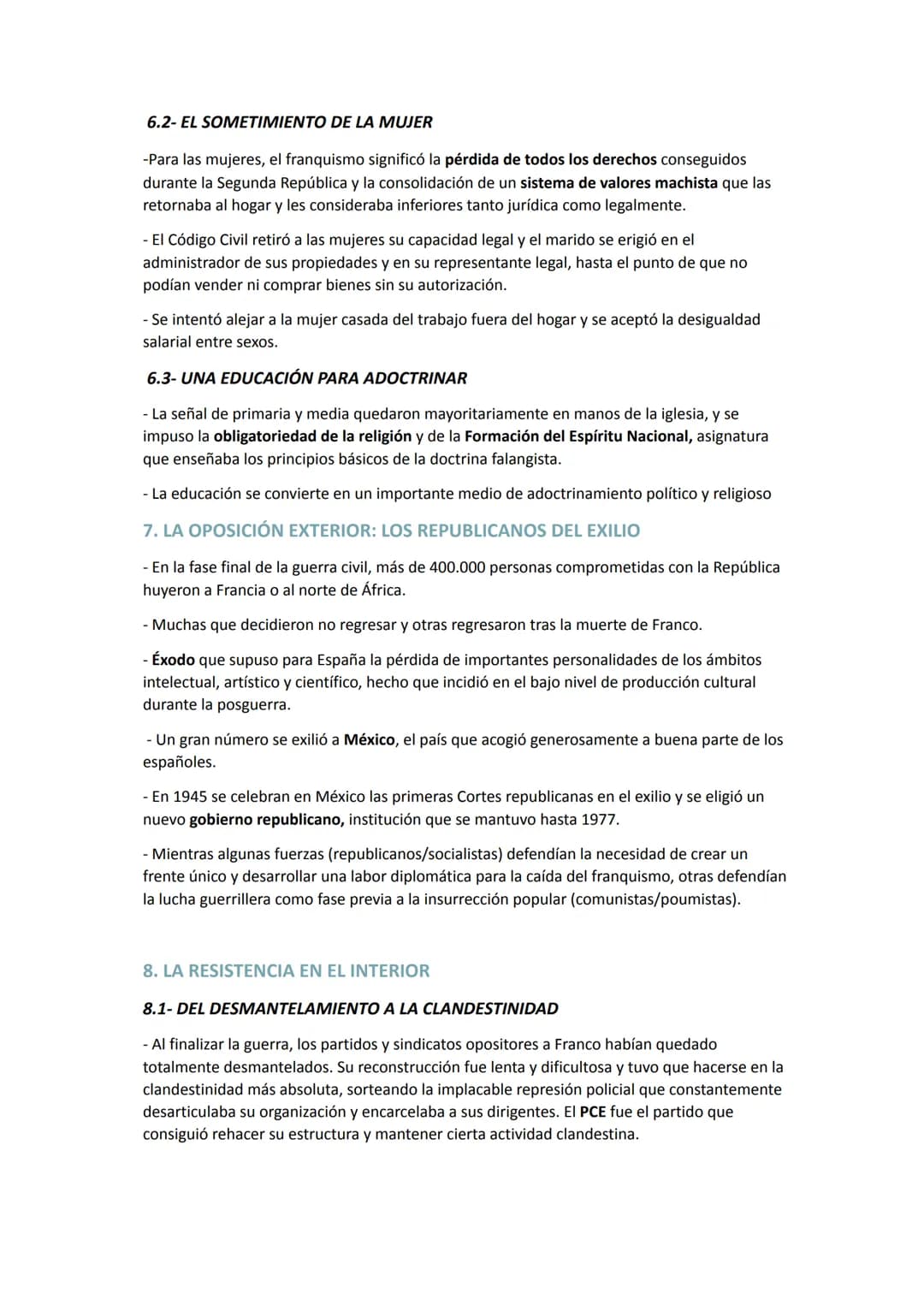 LA DICTADURA FRANQUISTA: LA POSGUERRA (1939-1959)
1. EL CARÁCTER DEL RÉGIMEN FRANQUISTA
1.1 UN RÉGIMEN DICTATORIAL
Pretendía ser un nuevo or