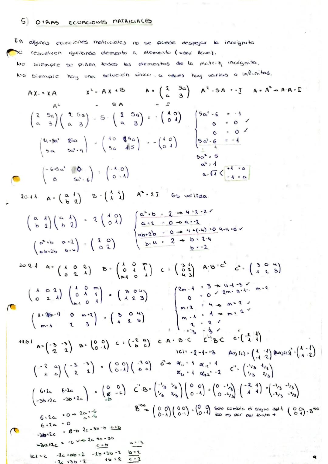 Ecuaciones matriciales que no se pueden despejar 1.5 Álgebra, Matemáticas 