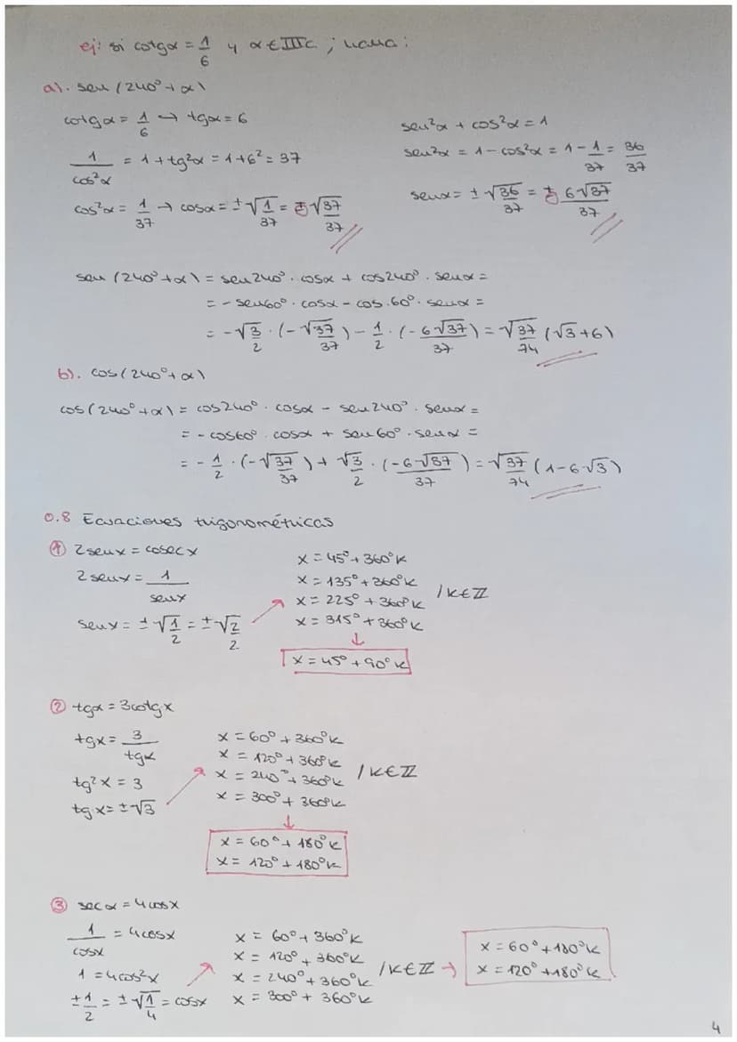 0.1. Conceptos de radián + Thrad = 180°
0.2. Razones trigonométricas de
seu x = C
cosae b
a
21²
С
VIN
TRIGONOMETRIA
들
secx =
[10545° = @= 1/