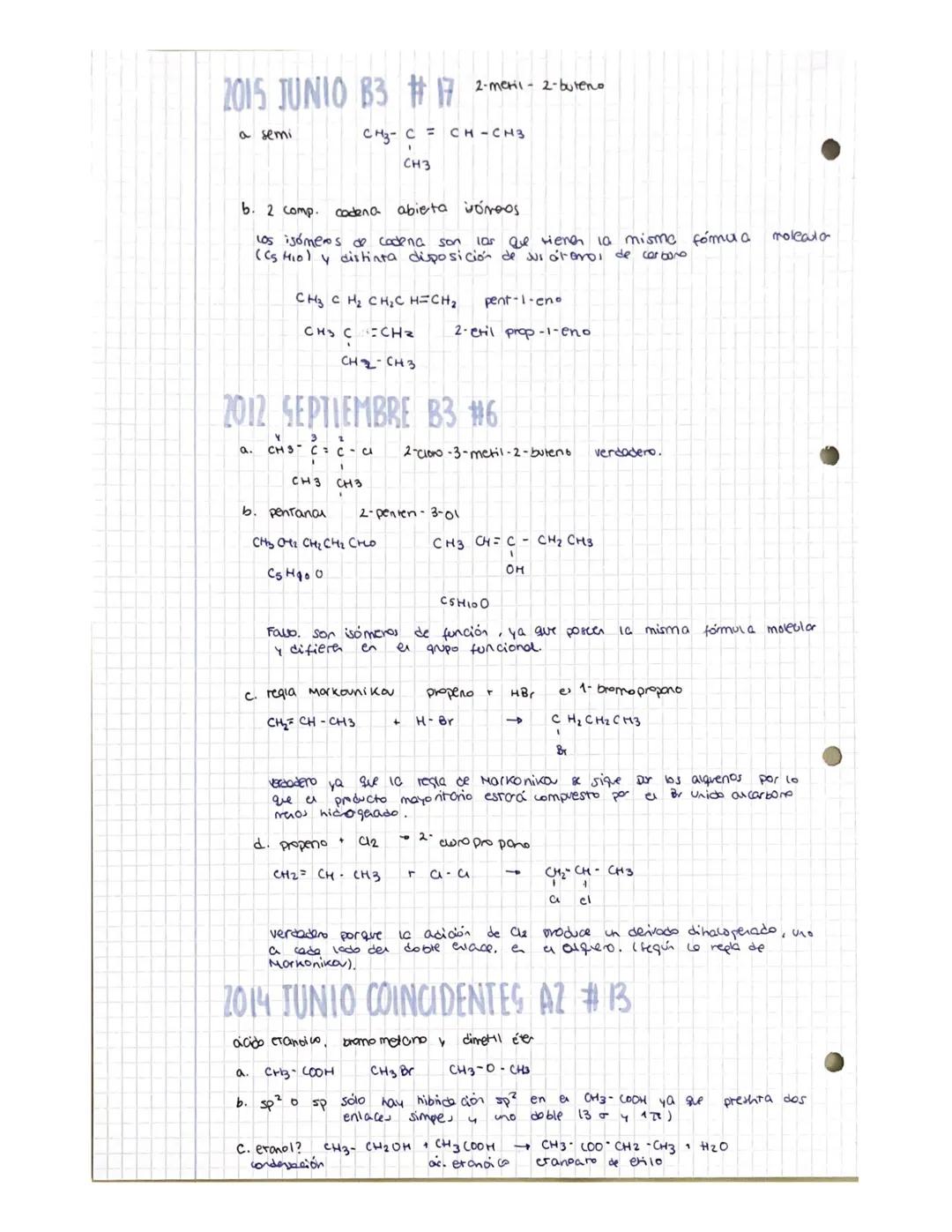 QUÍMICA
CMS
*
2011 MODELO 3B #
a 2-butanol
1- butanol sómero de codena
CH3 CH CH2 CH3
Он
Falso. Son isómeros de posición ya que tienen el mi