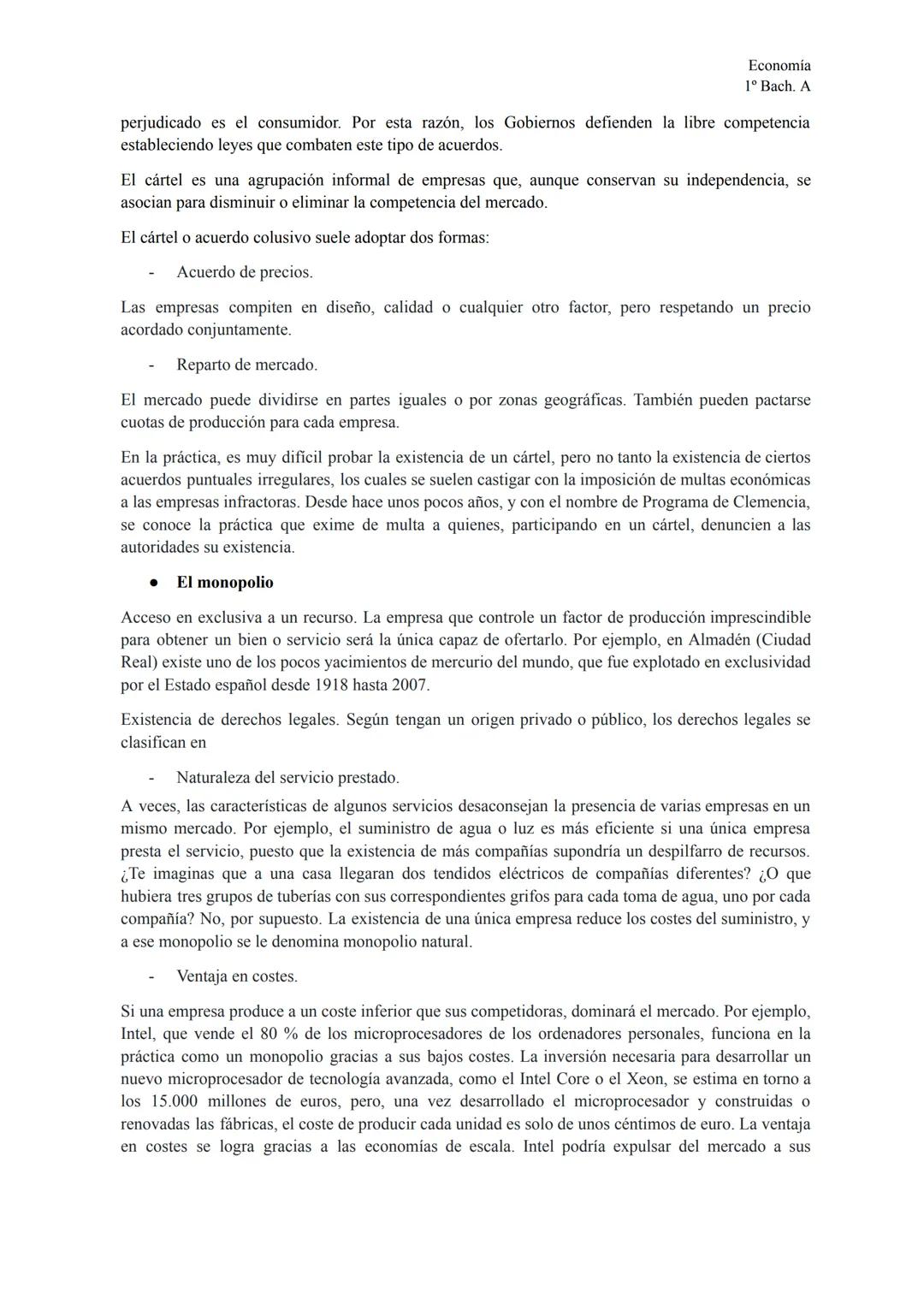 TEMA 5
Los tipos de mercado
Economía
1º Bach. A
El mercado y la competencia
competencia perfecta
competencia monopolistica
tipos de mercado
