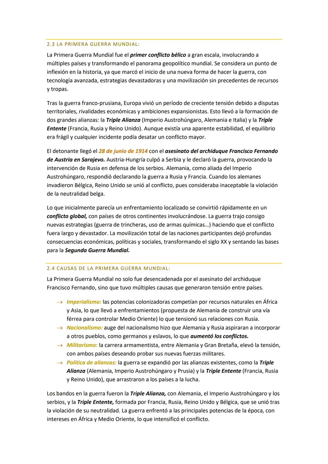 7. SIGLO XX. PRIMERA GUERRA MUNDIAL Y REVOLUCIÓN RUSA:
1: INTRODUCCIÓN:
El siglo XX fue un período de intensos contrastes y transformaciones