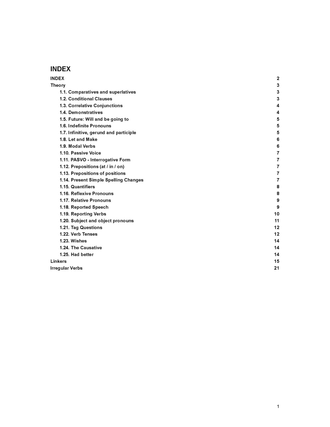 Gramática de inglés