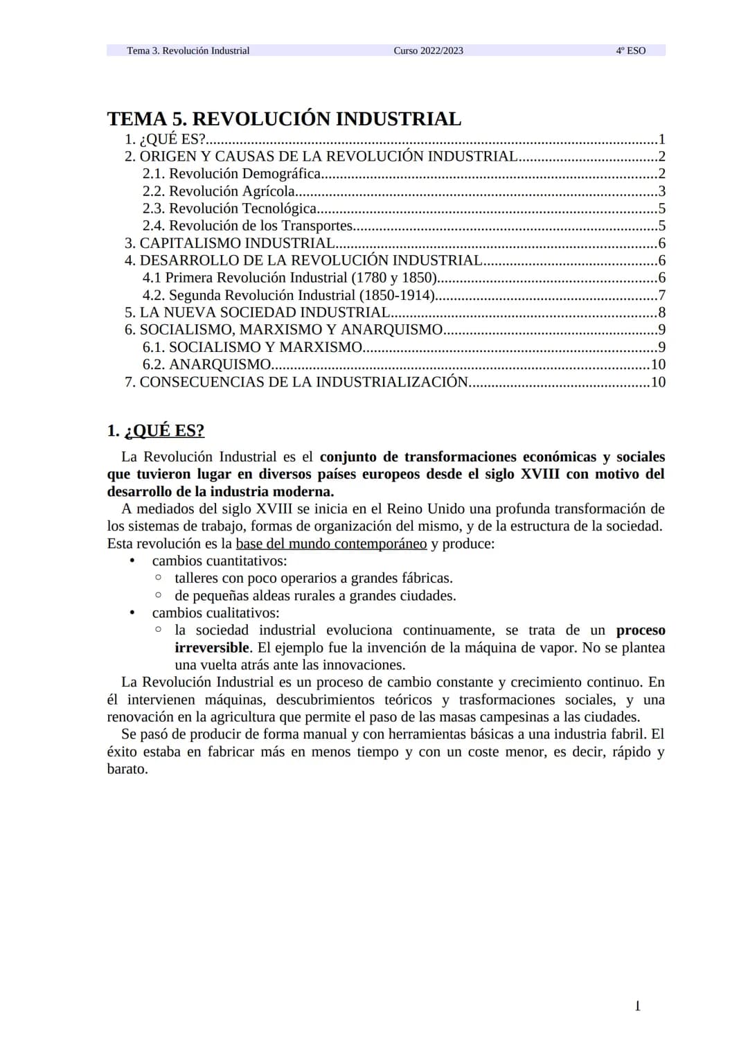
<p>La Revolución Industrial es el conjunto de transformaciones económicas y sociales que tuvieron lugar en diversos países europeos desde e