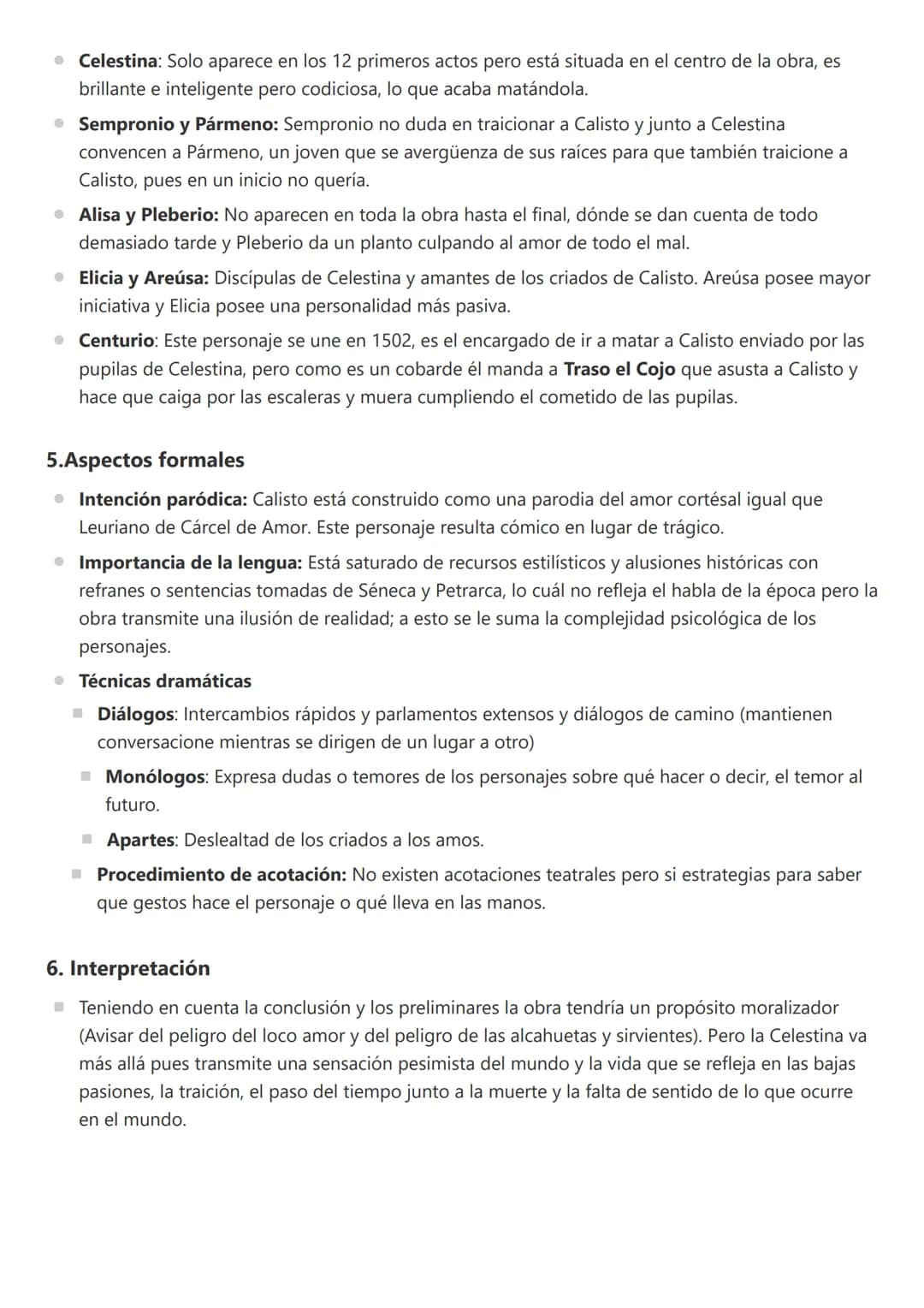 "La Celestina"
2.Género de la Celestina
• Algunos estudiosos afirman que es una obra de teatro por sus características pero debido a su
exte