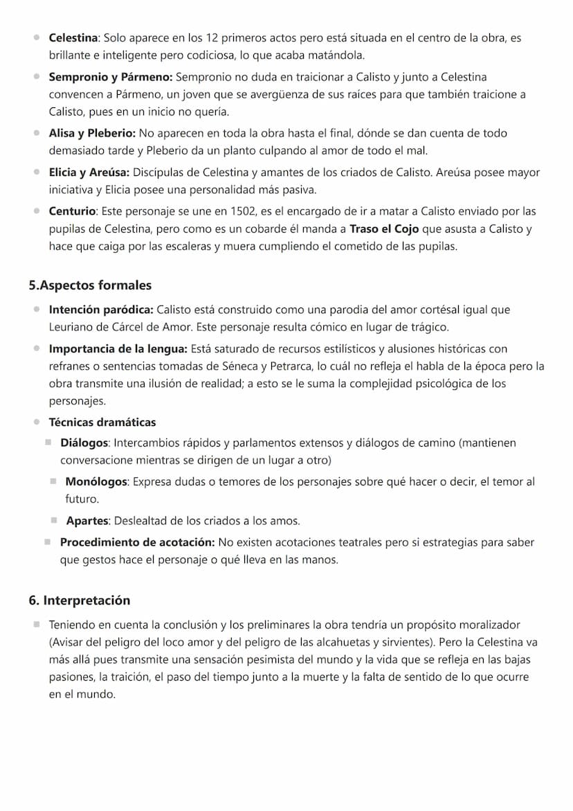 "La Celestina"
2.Género de la Celestina
• Algunos estudiosos afirman que es una obra de teatro por sus características pero debido a su
exte