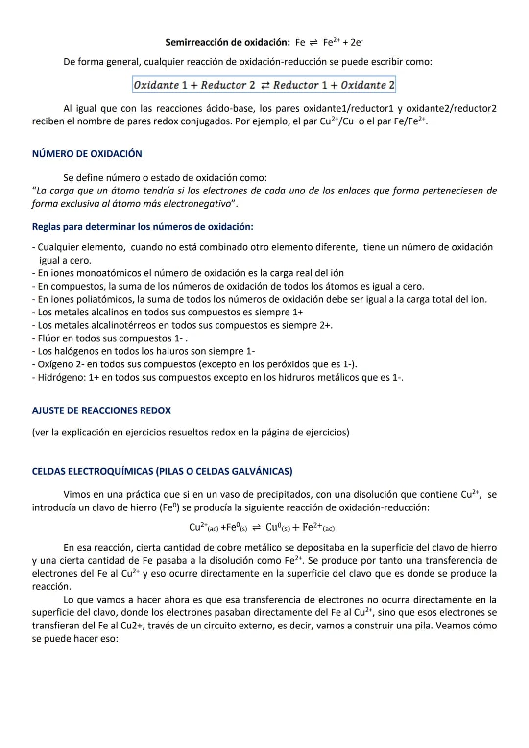 REACCIONES DE OXIDACIÓN-REDUCCIÓN
(Reacciones redox o reacciones de transferencia de electrones)
ELECTROQUÍMICA
CONCEPTO DE OXIDACIÓN Y DE R
