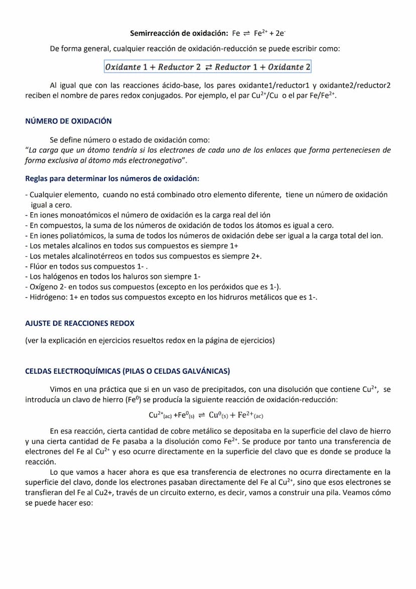 REACCIONES DE OXIDACIÓN-REDUCCIÓN
(Reacciones redox o reacciones de transferencia de electrones)
ELECTROQUÍMICA
CONCEPTO DE OXIDACIÓN Y DE R