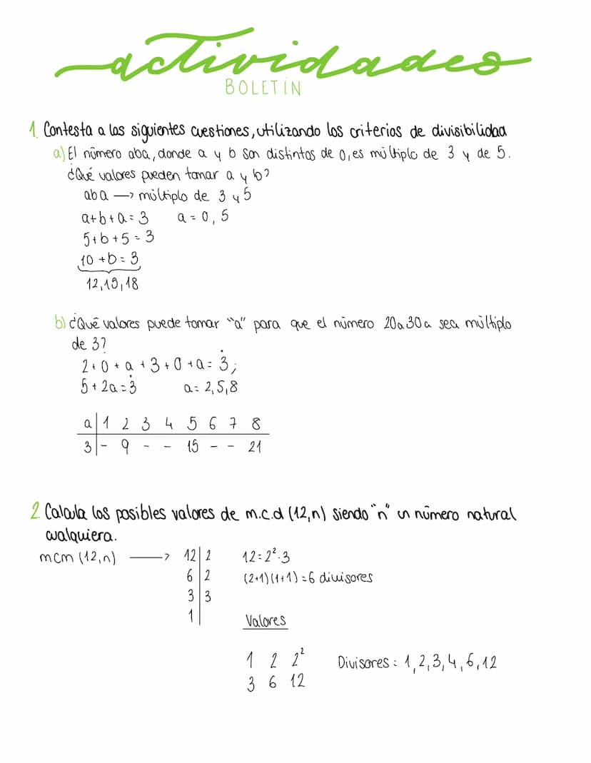 12. Sea N un numero natural de la forma "à ∞0 a", con "a" distinto de O.
a) ¿Es siempre N múltiplo de 11? ¿Y de 7?
b) Sea M otro número natu