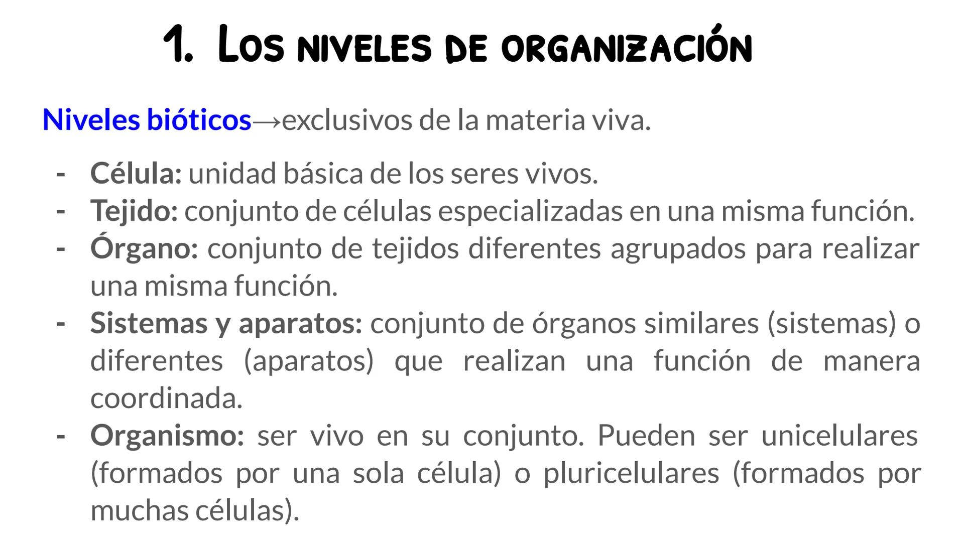 1.2 LA ORGANIZACIÓN
DEL CUERPO HUMANO:
MUCHO MÁS QUE
CÉLULAS

Biología y Geología
3º ESO # ÍNDICE

1. Los niveles de organización
2. La célu