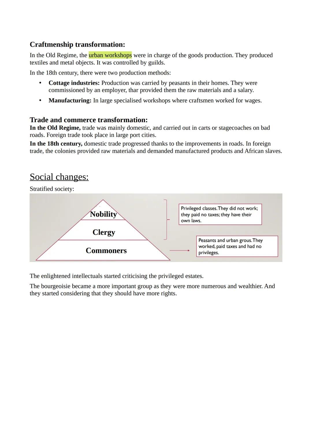 Colegio El Cantizal
Geografía e Historia
Unit 1:The 18th century, the Enlightenment
The Old Regime:
It is the term used to designate the per
