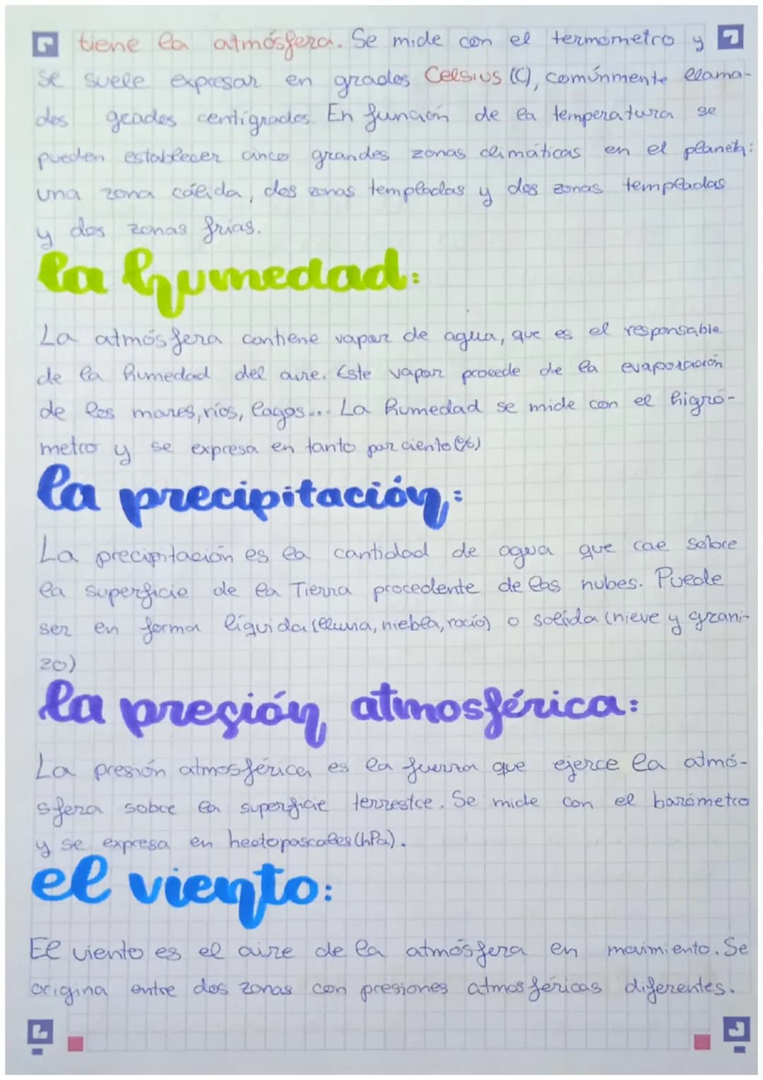 Se suele expresar
□ tiene la atmósfera. Se mide con el termómetro y
en grados Celsius (C), comúnmente llama-
grades centigrados. En función 