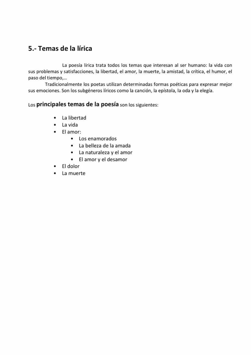 Definición de Lírica
La lírica es el género literario donde predomina la expresión de la subjetividad por parte
de un yo poético (sentimient
