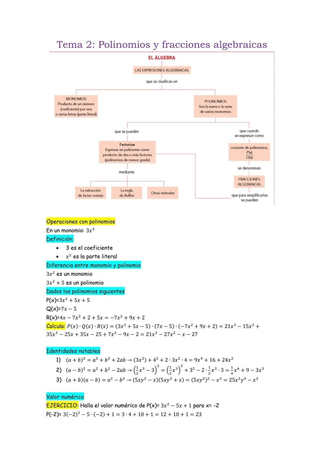 que incluyen
RACIONALES
números que
se pueden expresar
en forma de fracción
los números
ENTEROS
que incluyen
Tema 1: Números reales
LOS NÚME