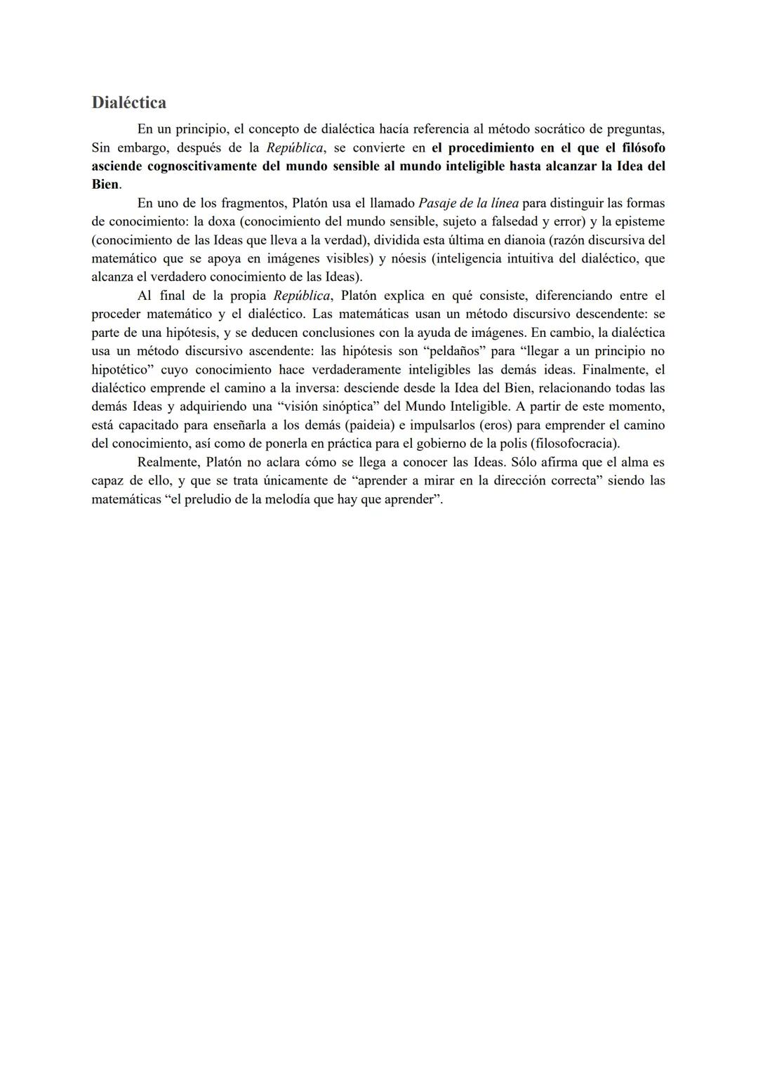 Conceptos
Reminiscencia
En el Menón, Platón expresa su teoría de la reminiscencia: conocer es recordar (anámnesis).
Partiendo del dualismo a