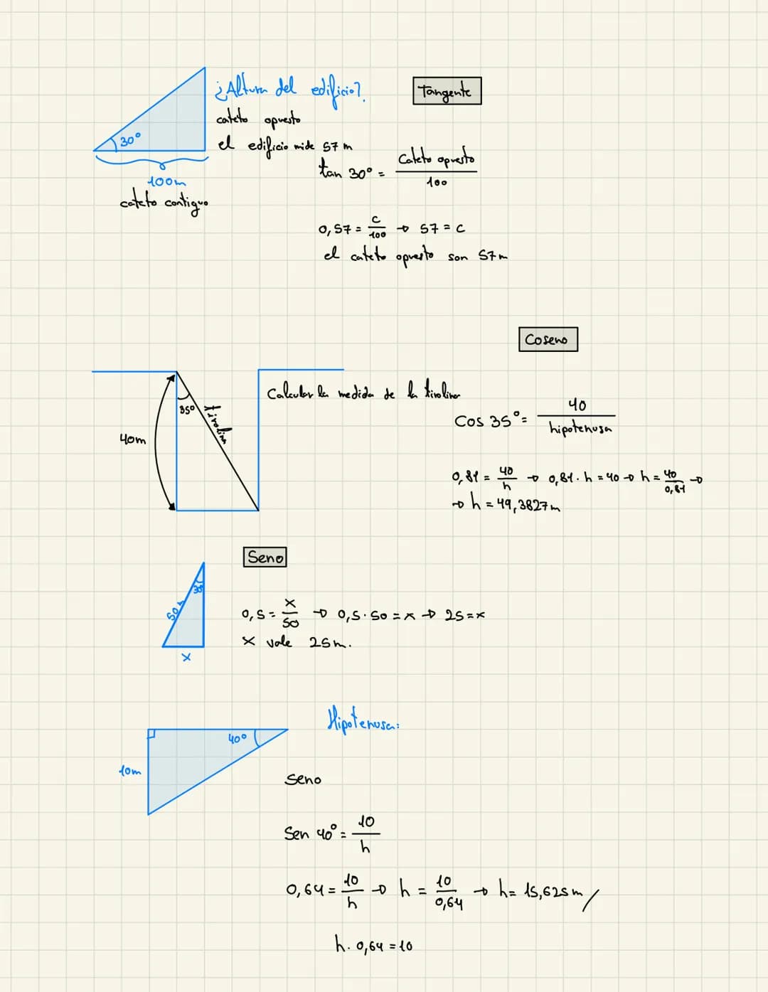 
<p>La trigonometría es una rama de las matemáticas que se encarga de estudiar las relaciones entre los ángulos y los lados de los triángulo