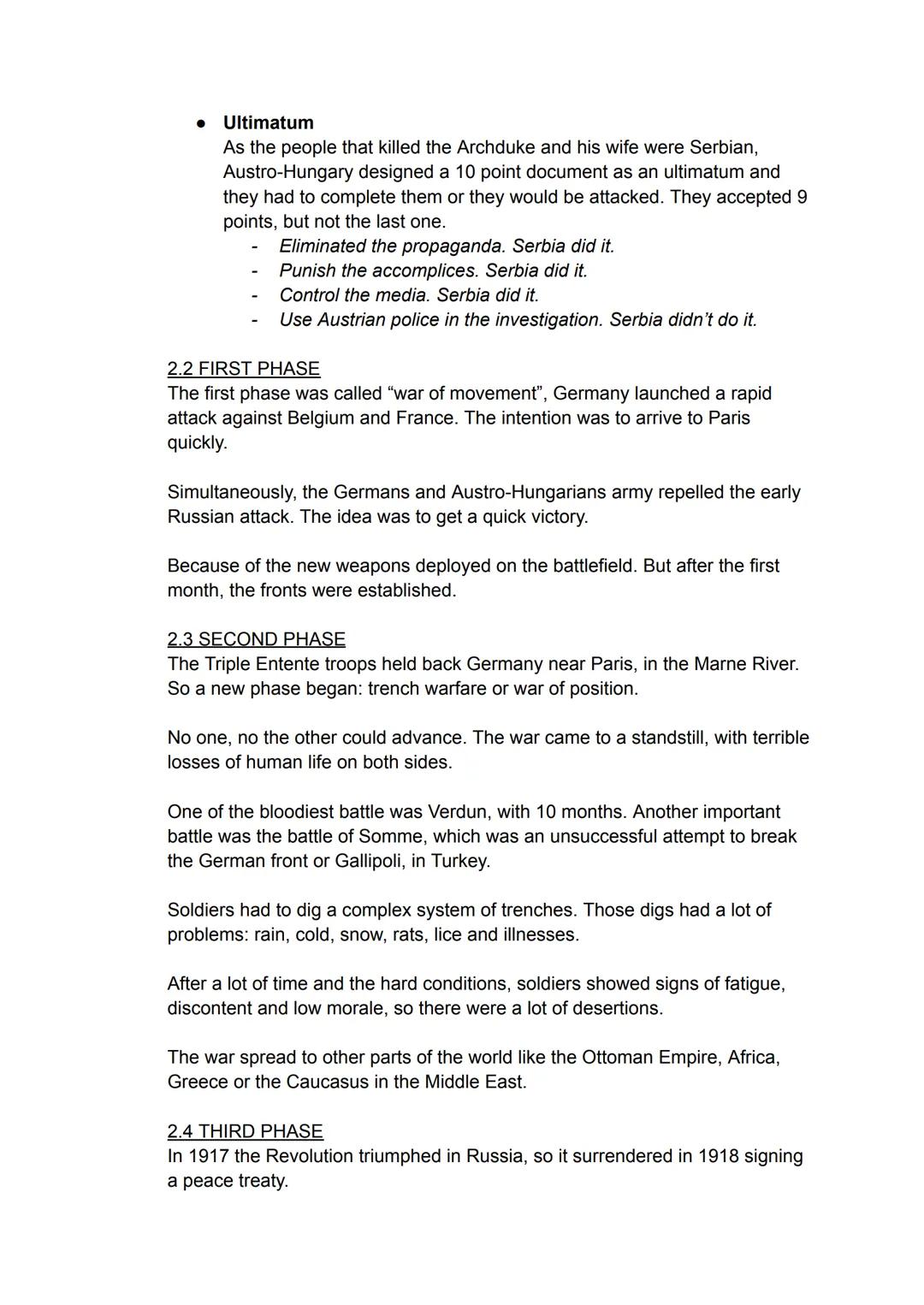 UNIT 5 FIRST WORLD WAR
1. ALLIANCES
1.1 CAUSES
Nationalist rivalries
Germany VS France → They were the biggest industrial
powered countries.