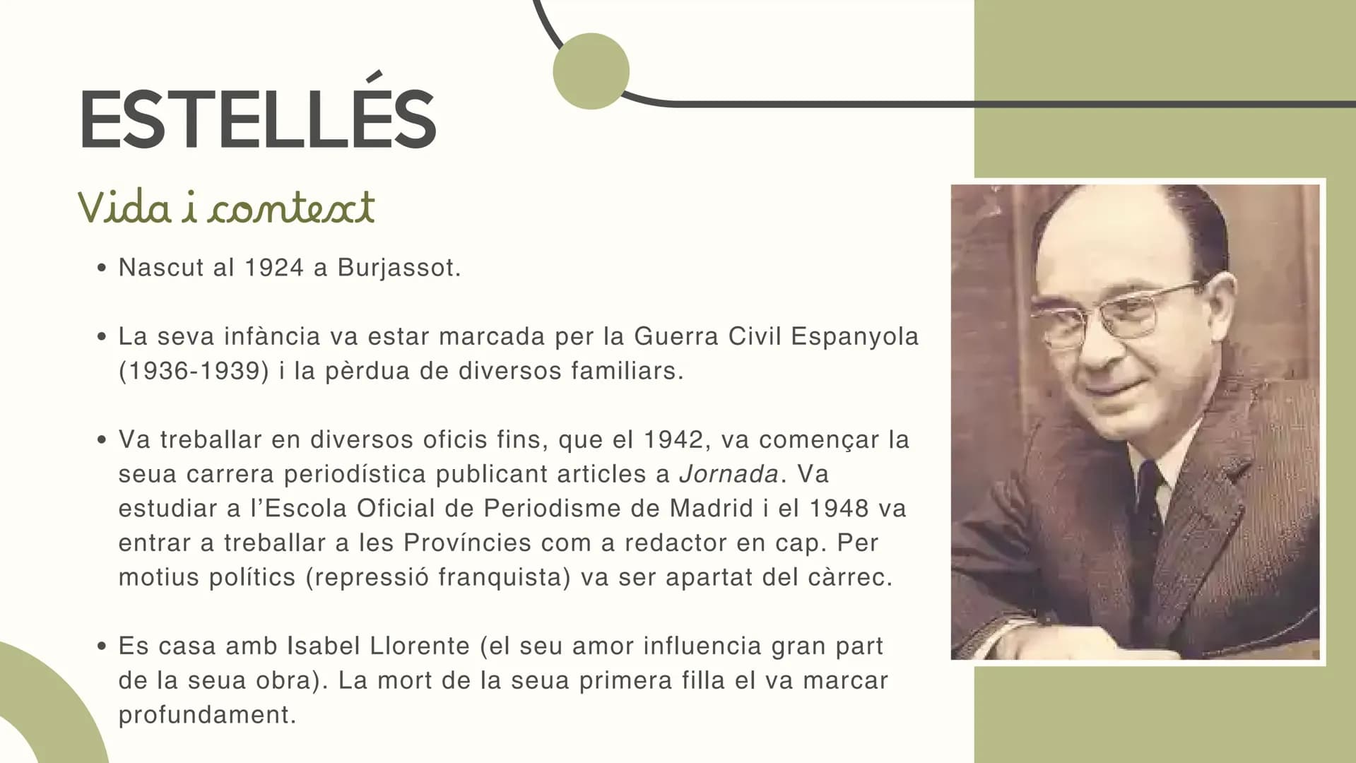 - $\rightarrow$
- Vicent Andrés
- ESTELLÉS

Professora: Judith Gallardo Ortiz # Índex de
CONTINGUTS

01. Biografia d'Estellés

02. Context h