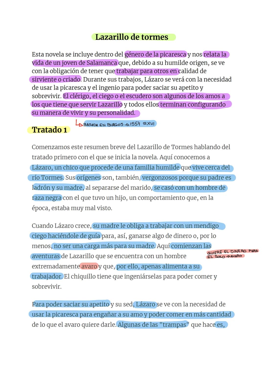 Lazarillo de tormes
Esta novela se incluye dentro del género de la picaresca y nos relata la
vida de un joven de Salamanca que, debido a su 