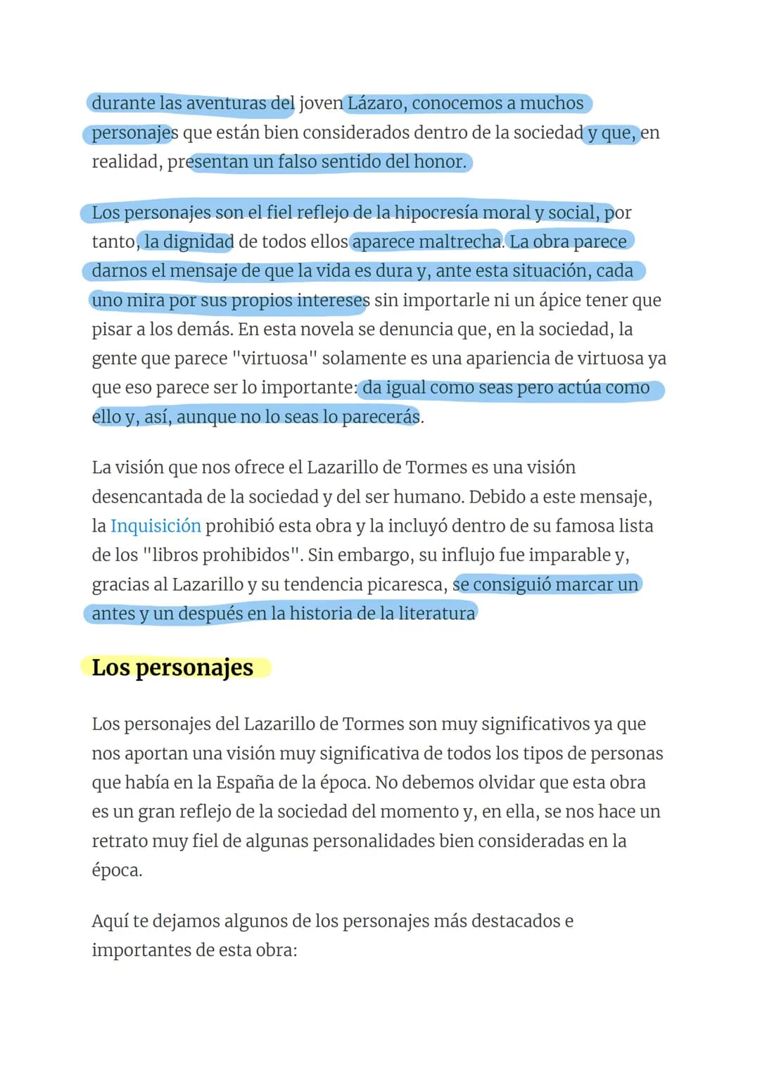 Lazarillo de tormes
Esta novela se incluye dentro del género de la picaresca y nos relata la
vida de un joven de Salamanca que, debido a su 